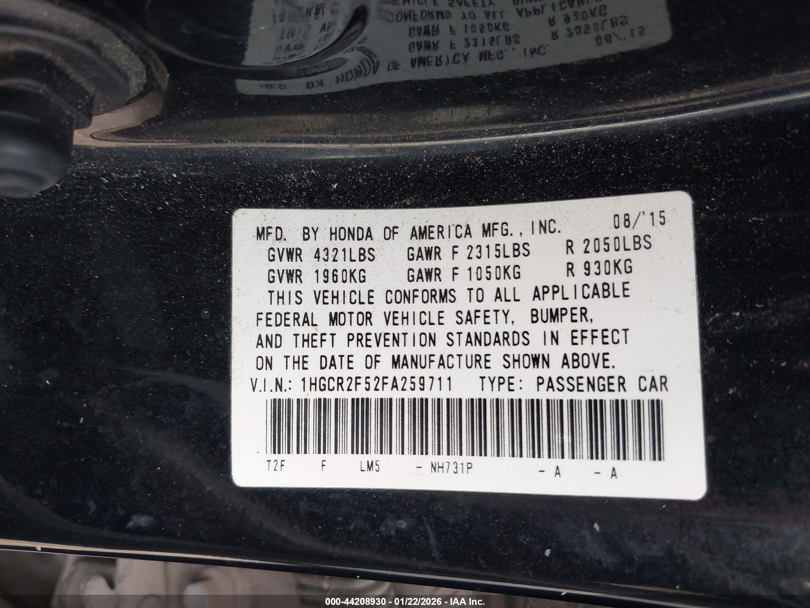 HONDA ACCORD image 9