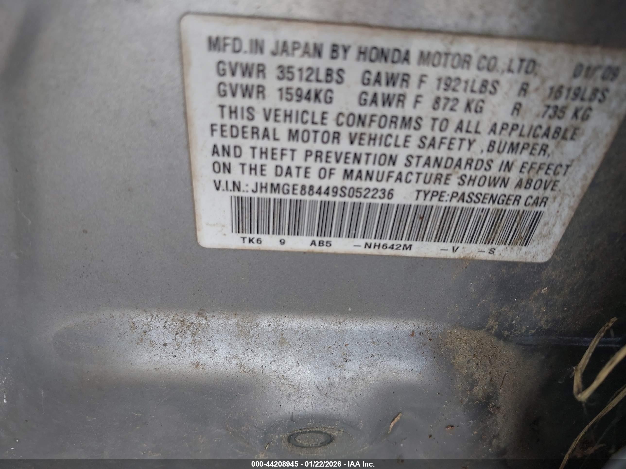 HONDA FIT image 9