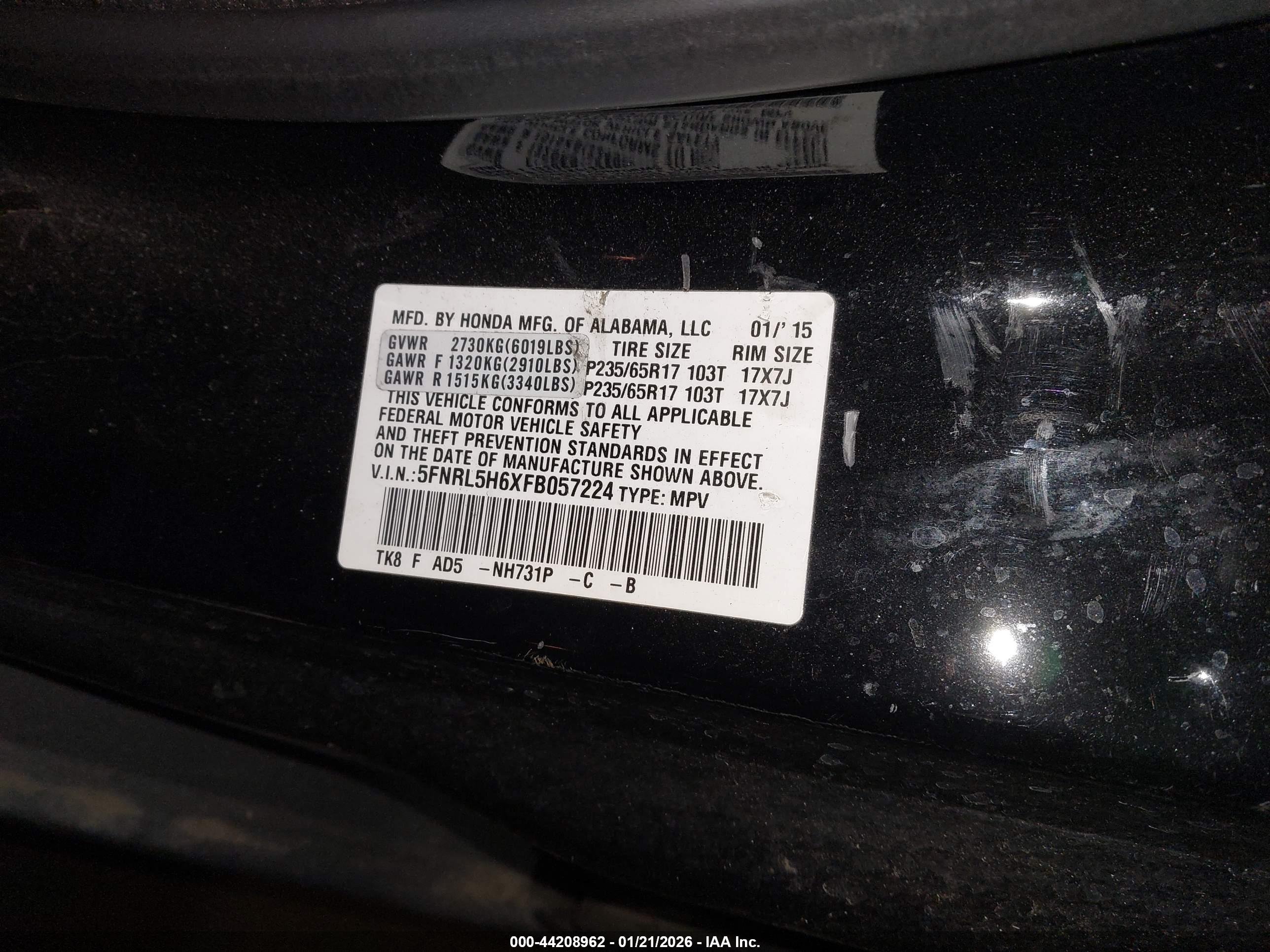 HONDA ODYSSEY image 9