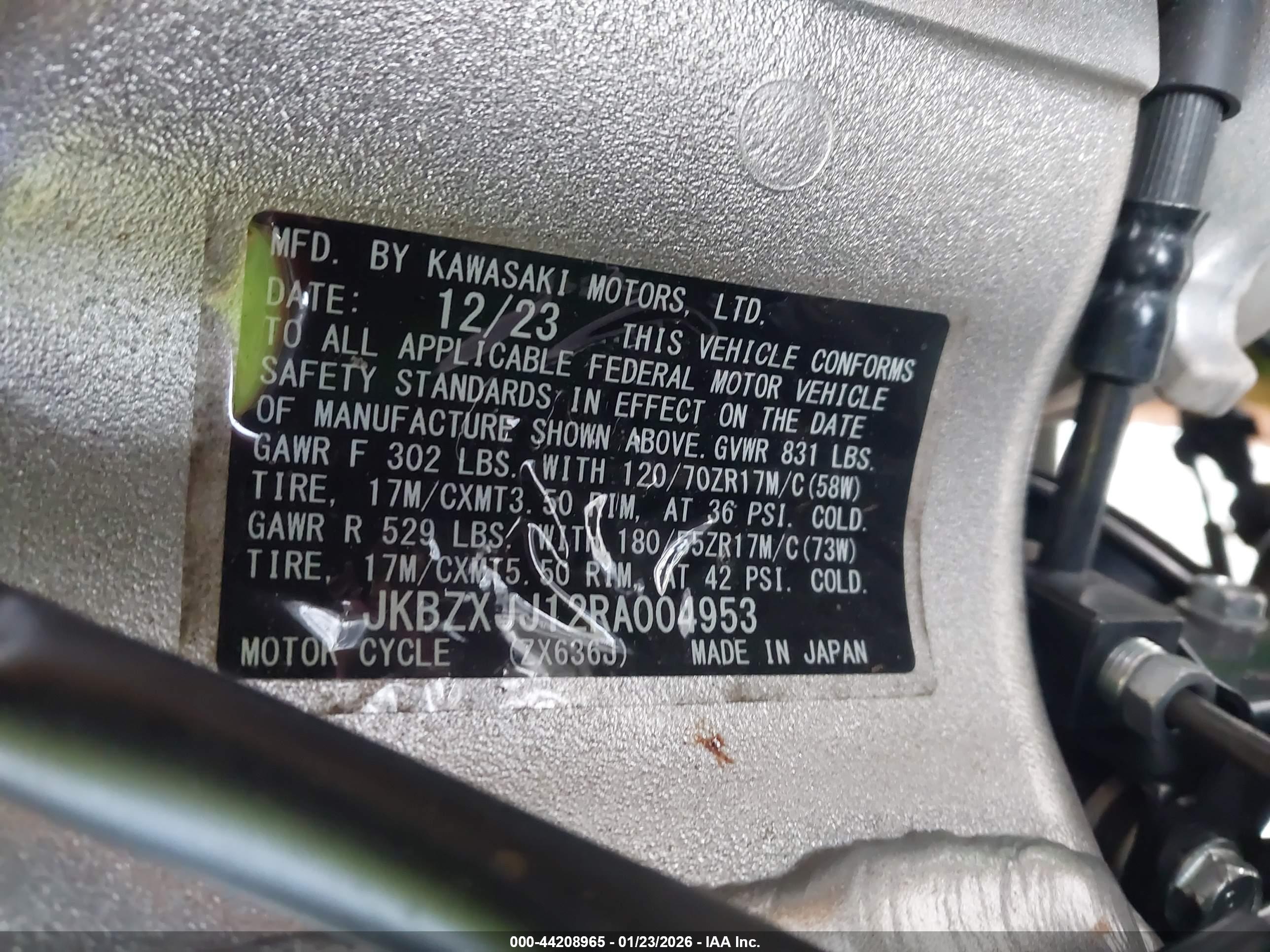 KAWASAKI ZX636 image 10