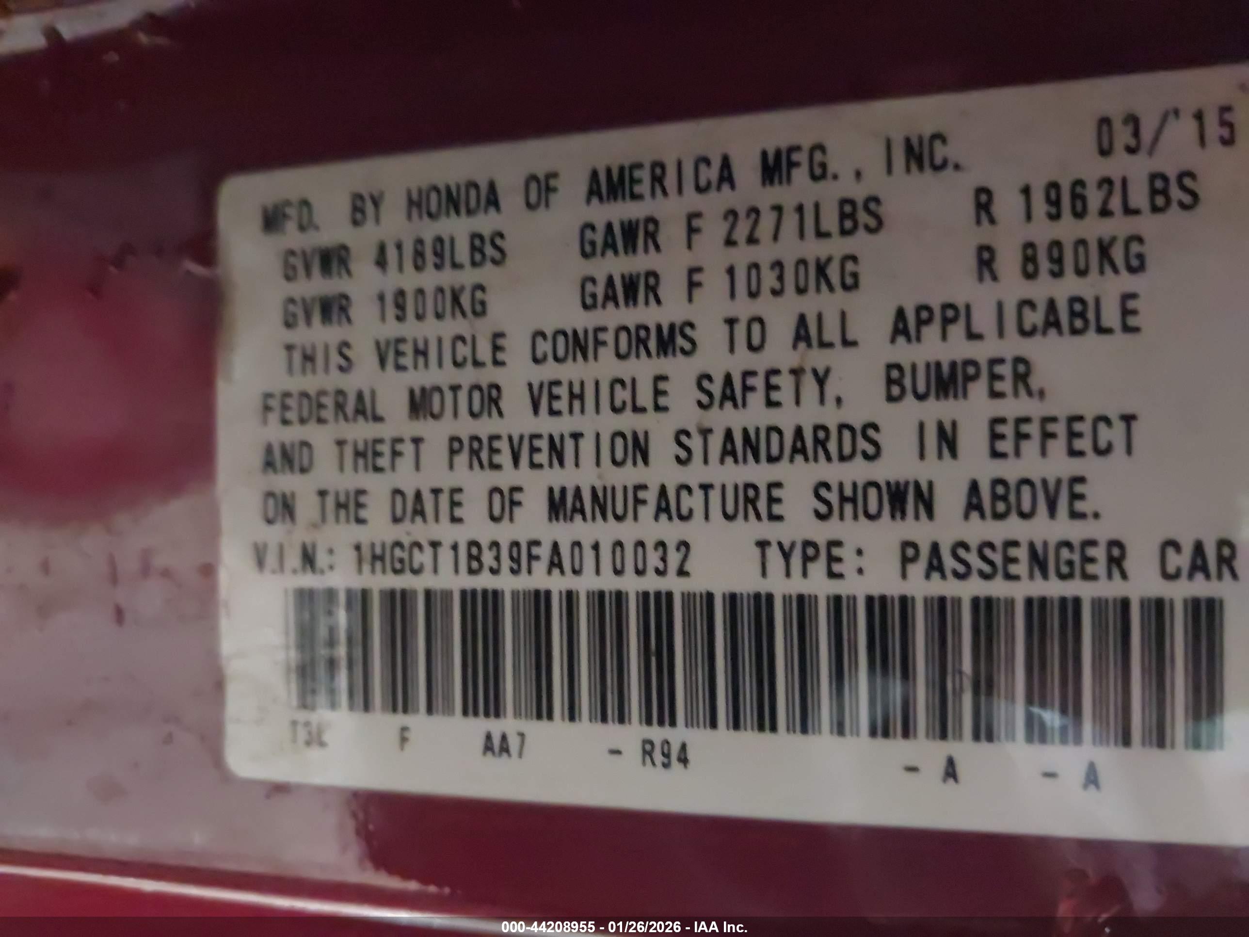 HONDA ACCORD image 9