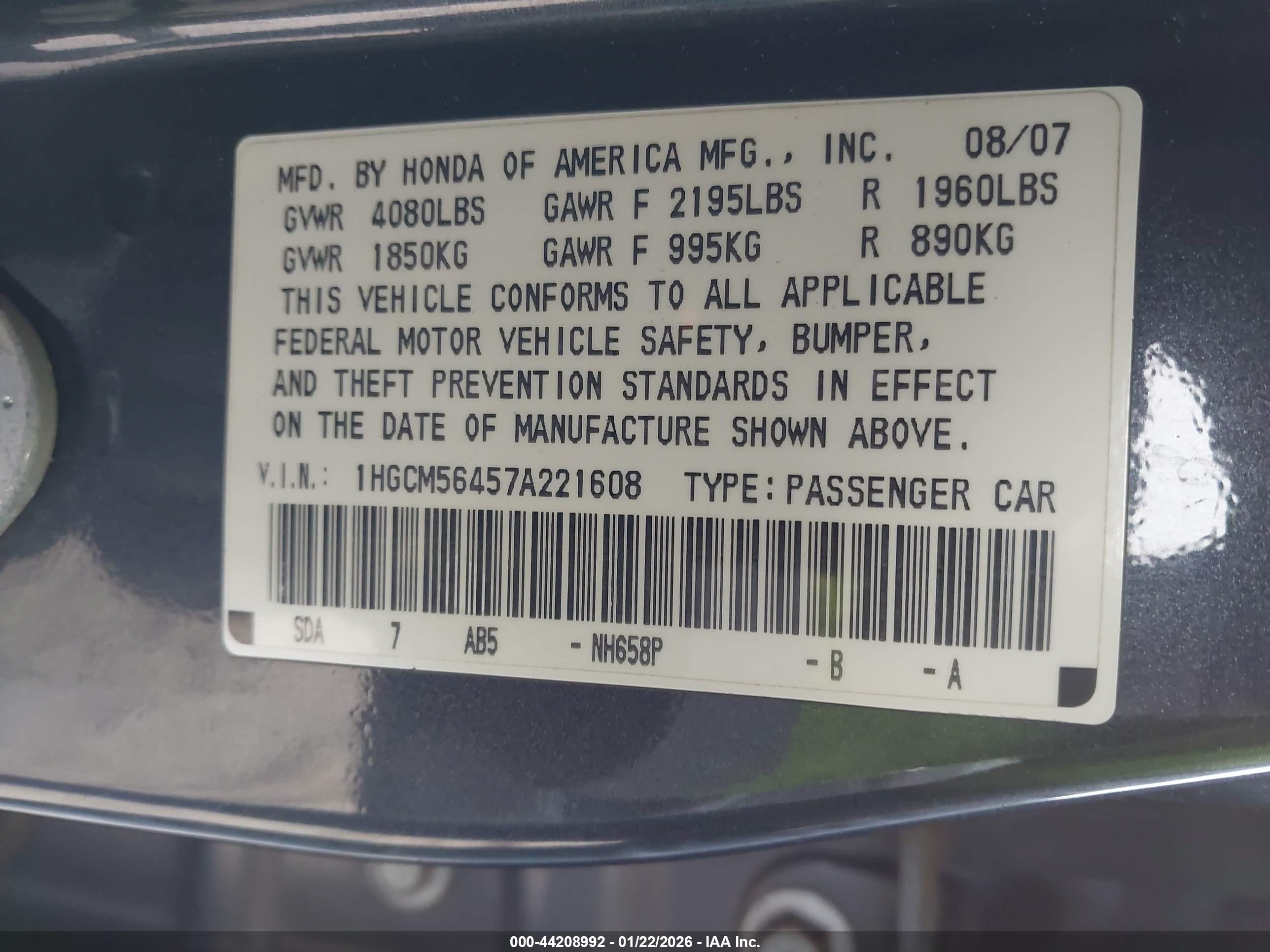 HONDA ACCORD image 9