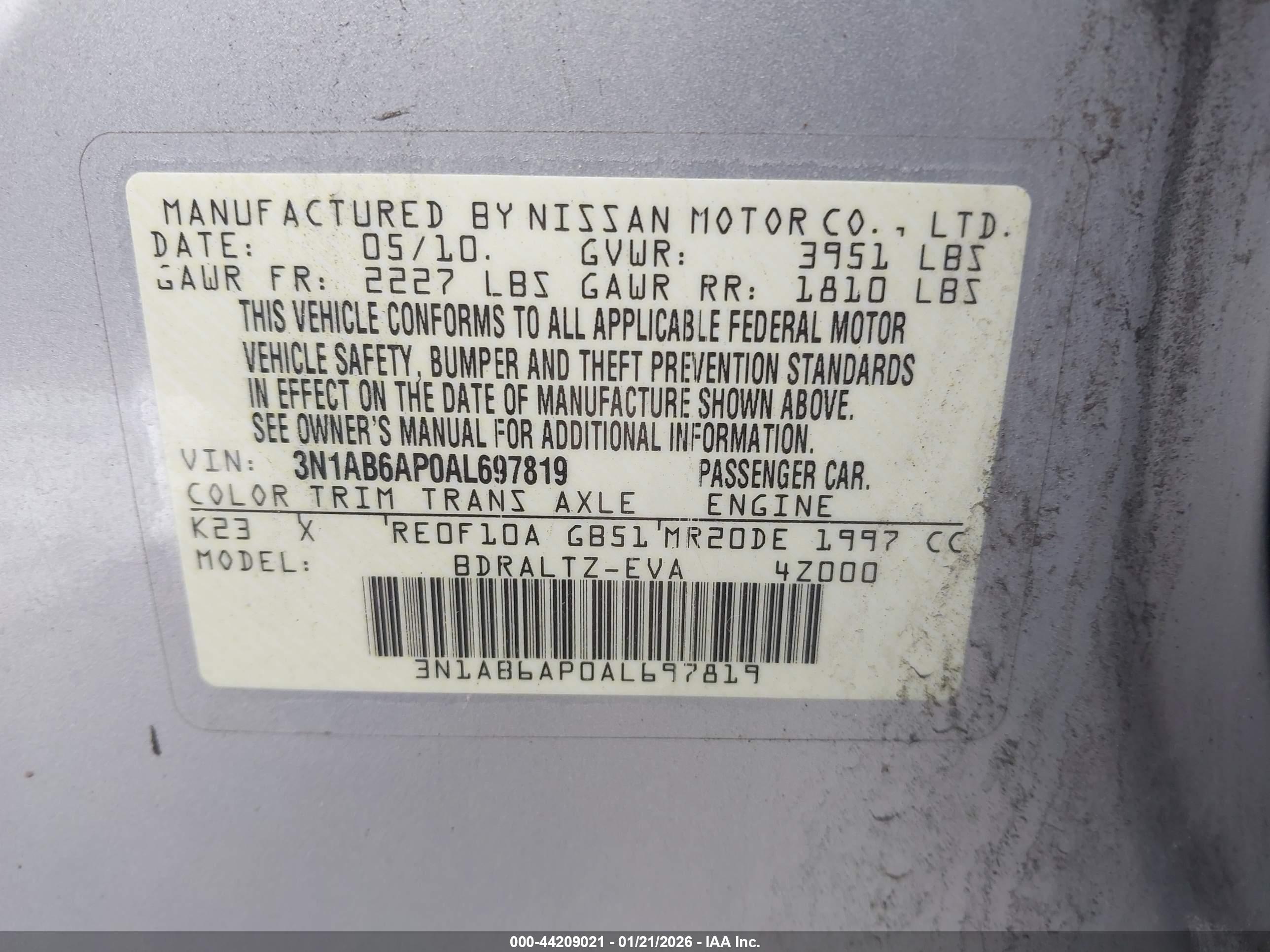 NISSAN SENTRA image 9