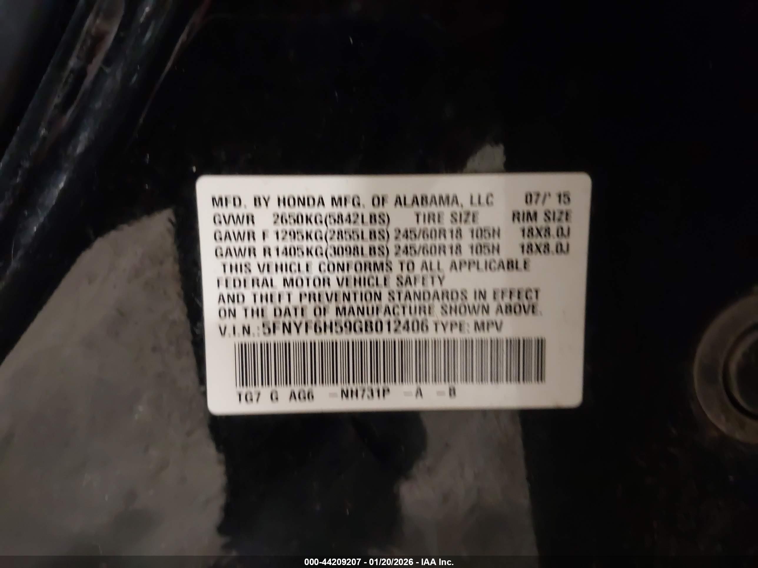 HONDA PILOT image 9