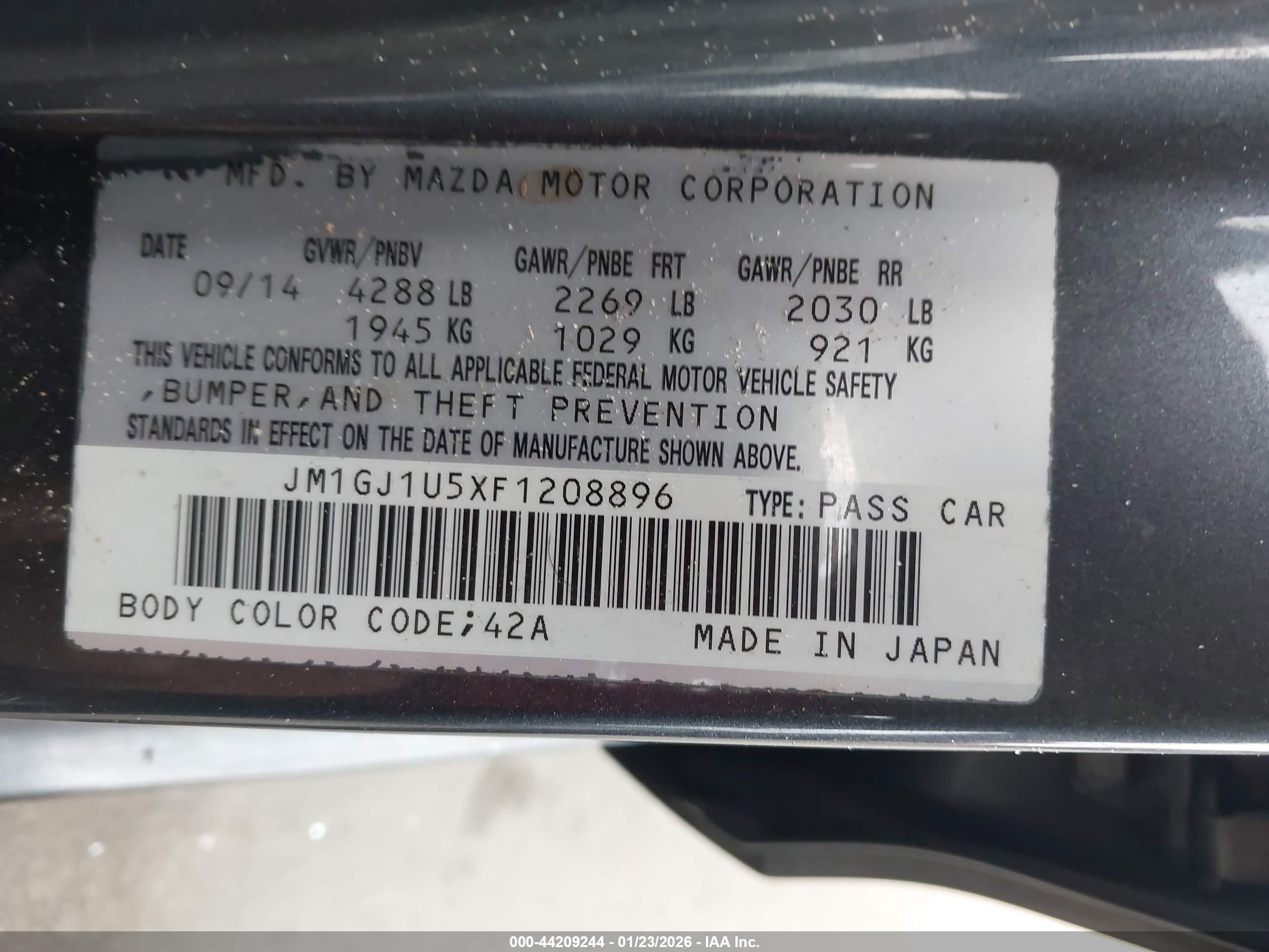 MAZDA MAZDA6 image 9