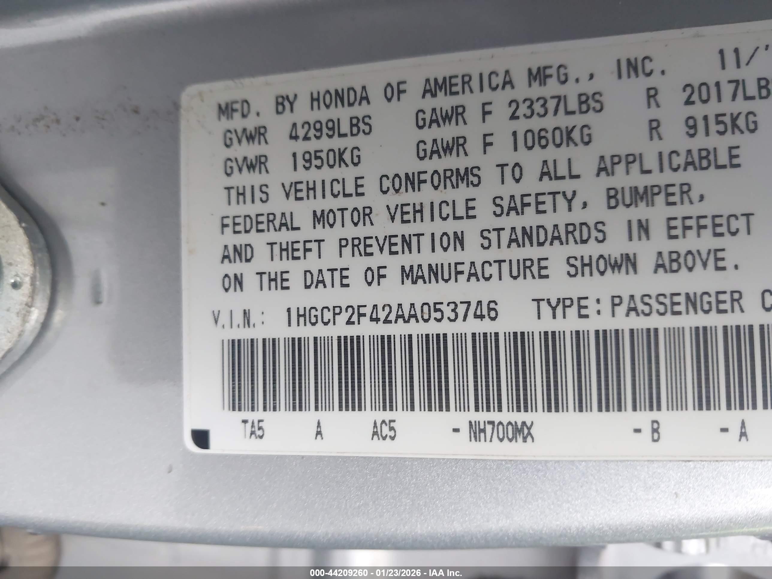 HONDA ACCORD image 9