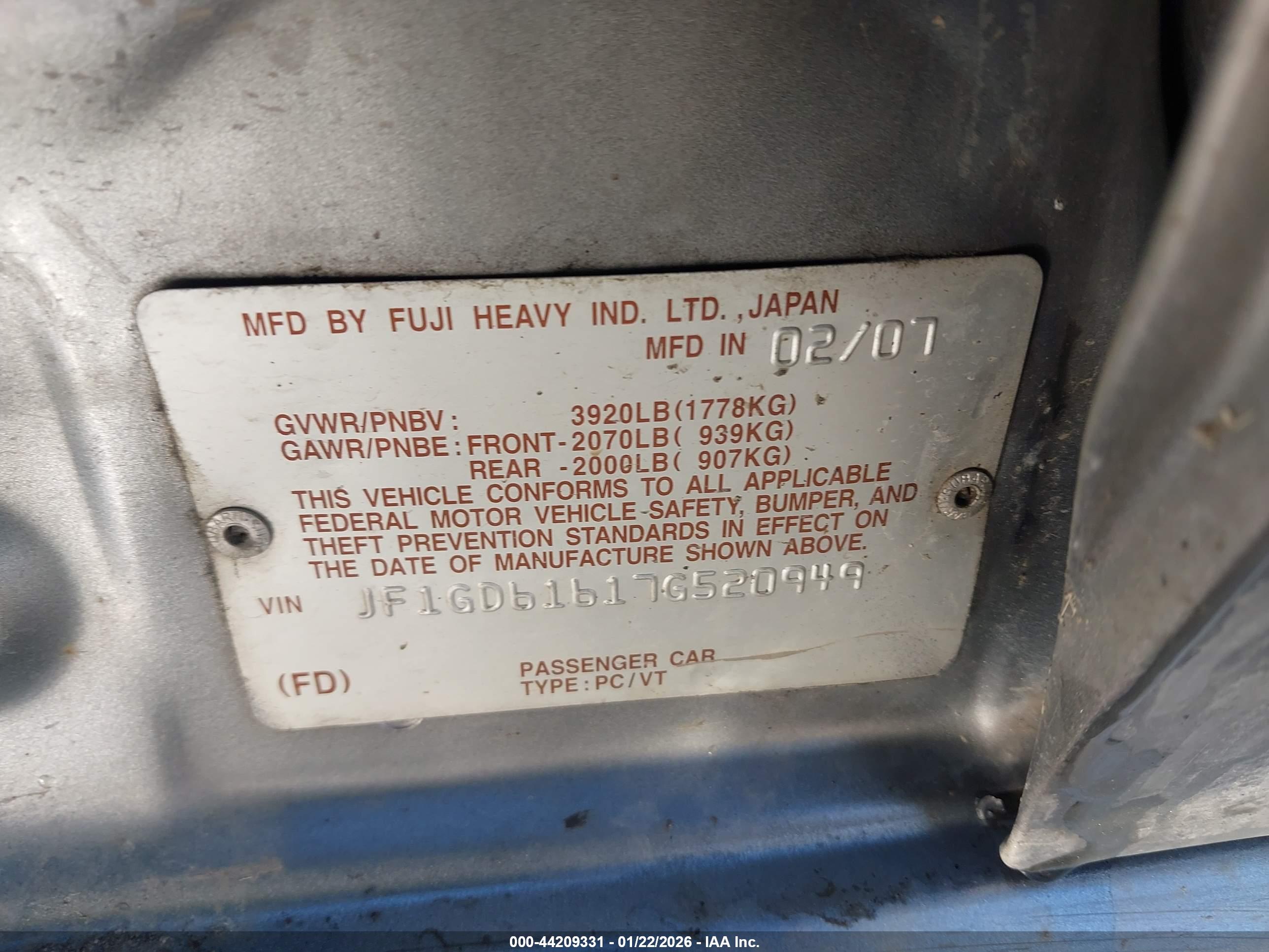 SUBARU IMPREZA image 9