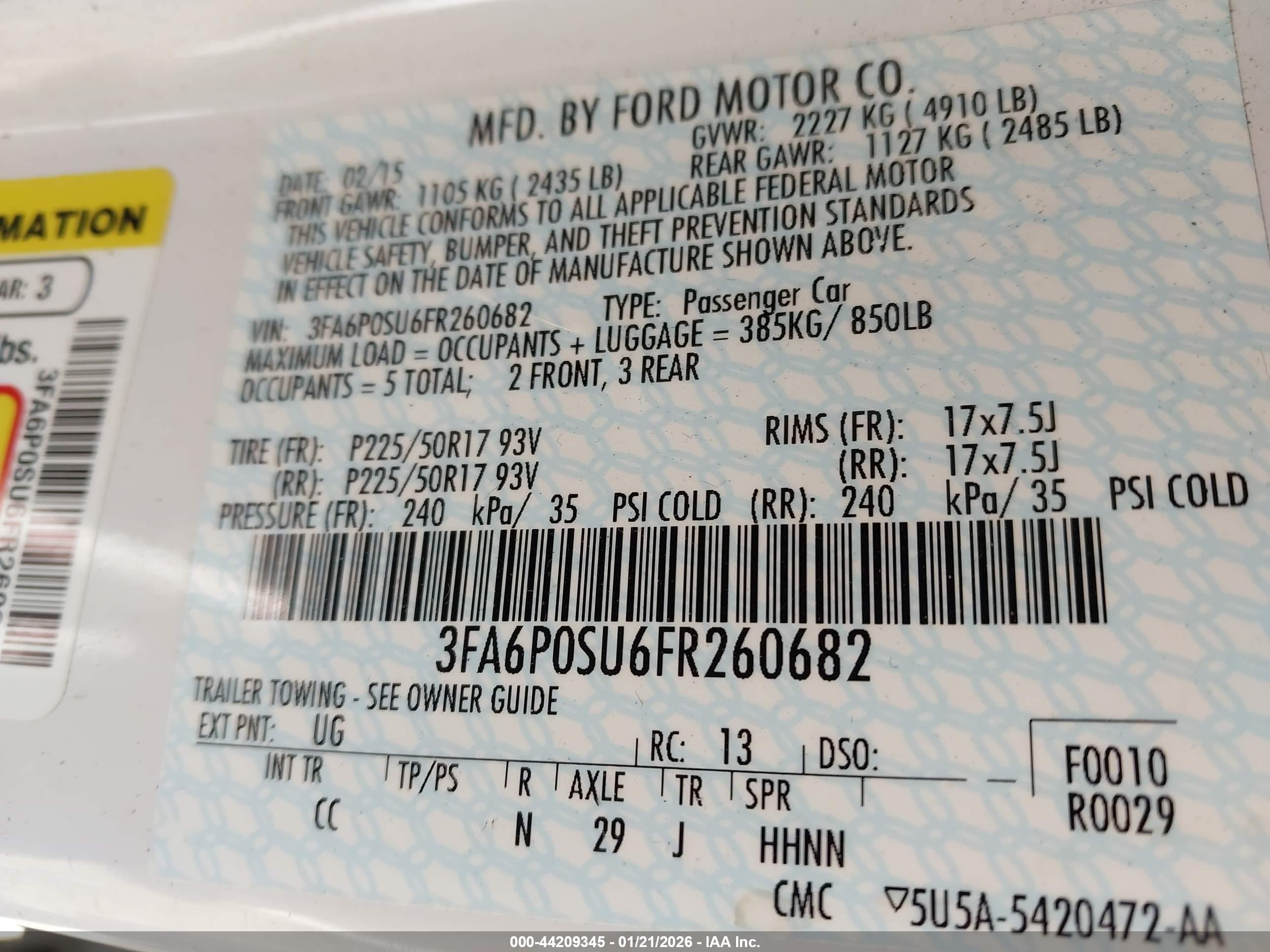 FORD FUSION image 9