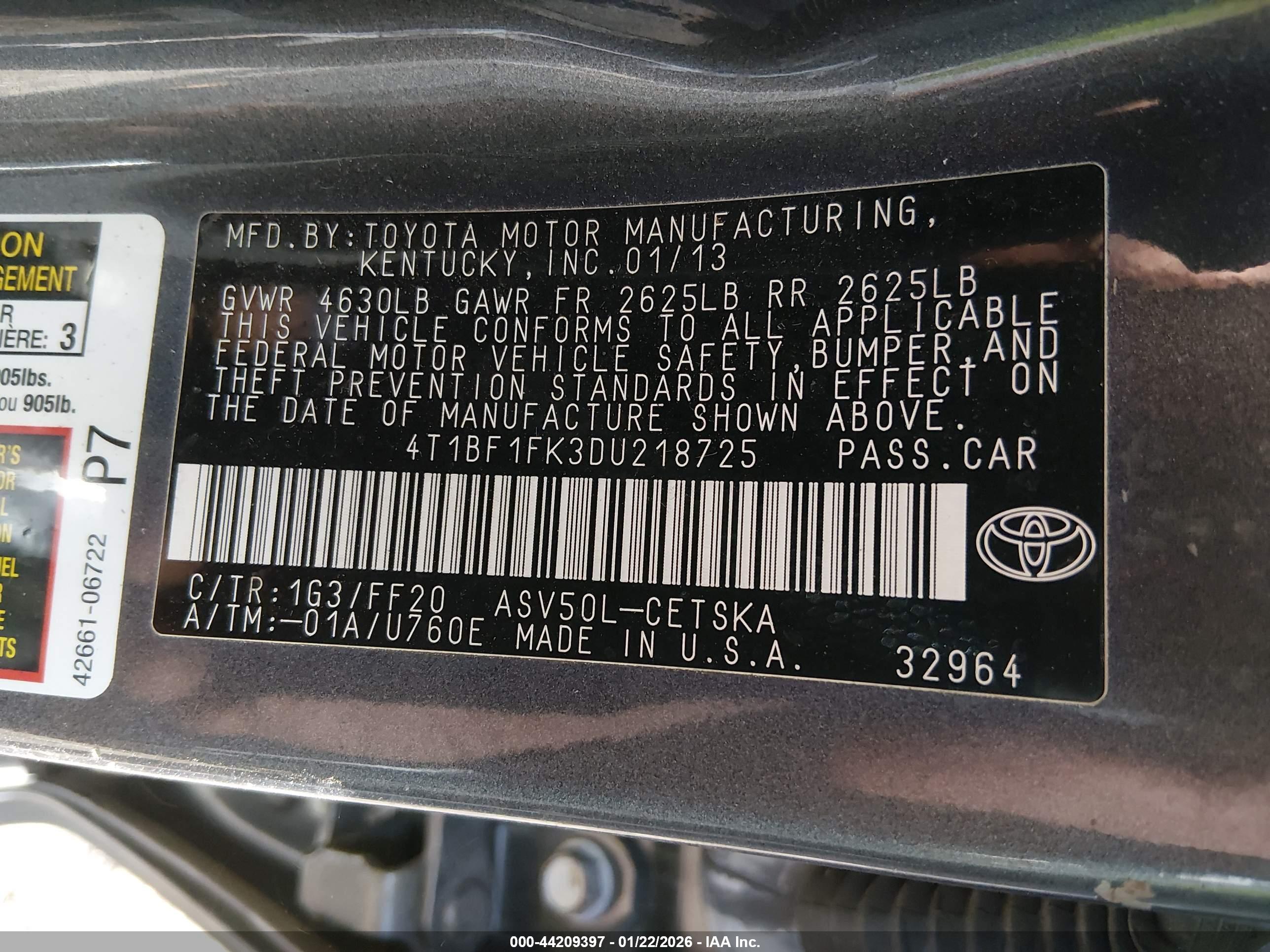 TOYOTA CAMRY image 9