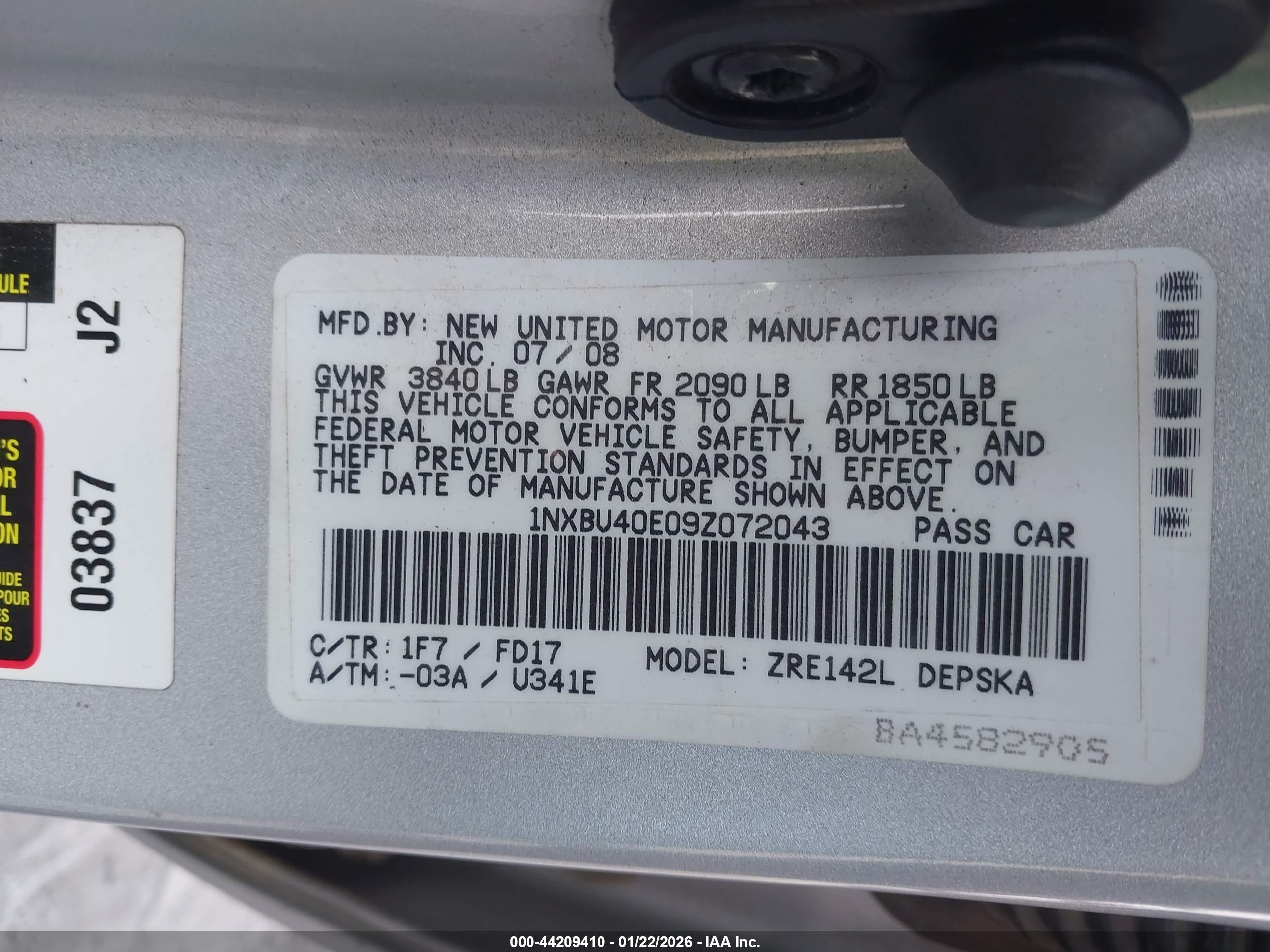 TOYOTA COROLLA image 9