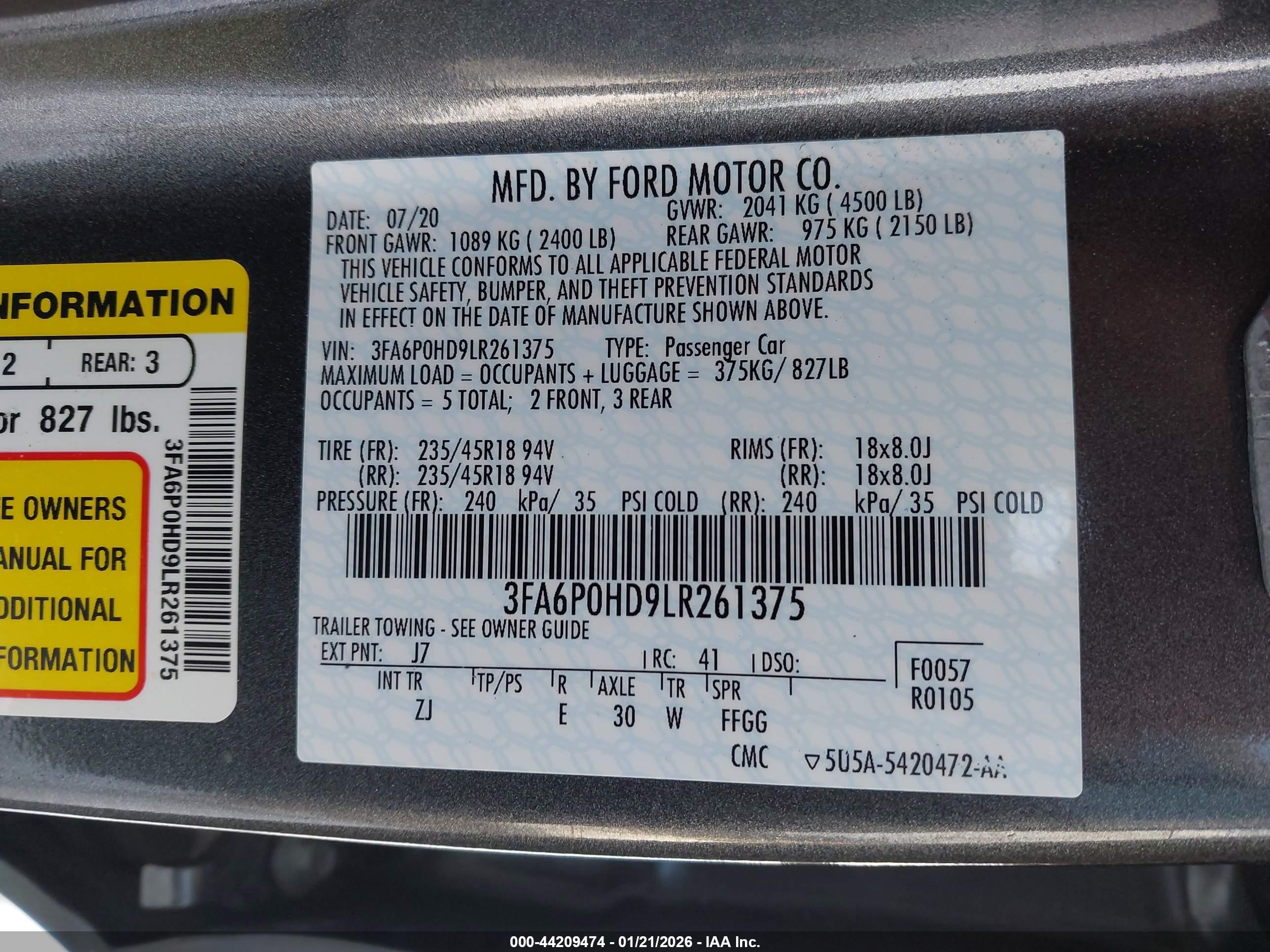 FORD FUSION image 9