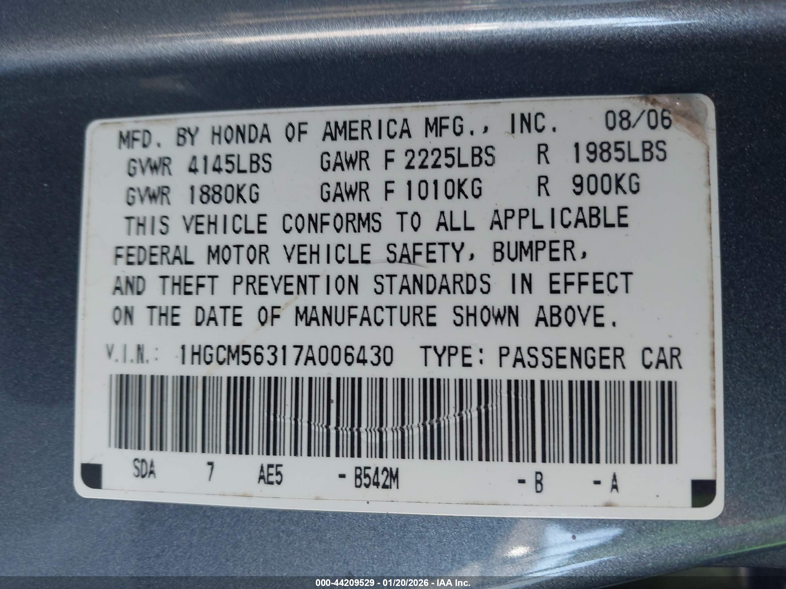 HONDA ACCORD image 9
