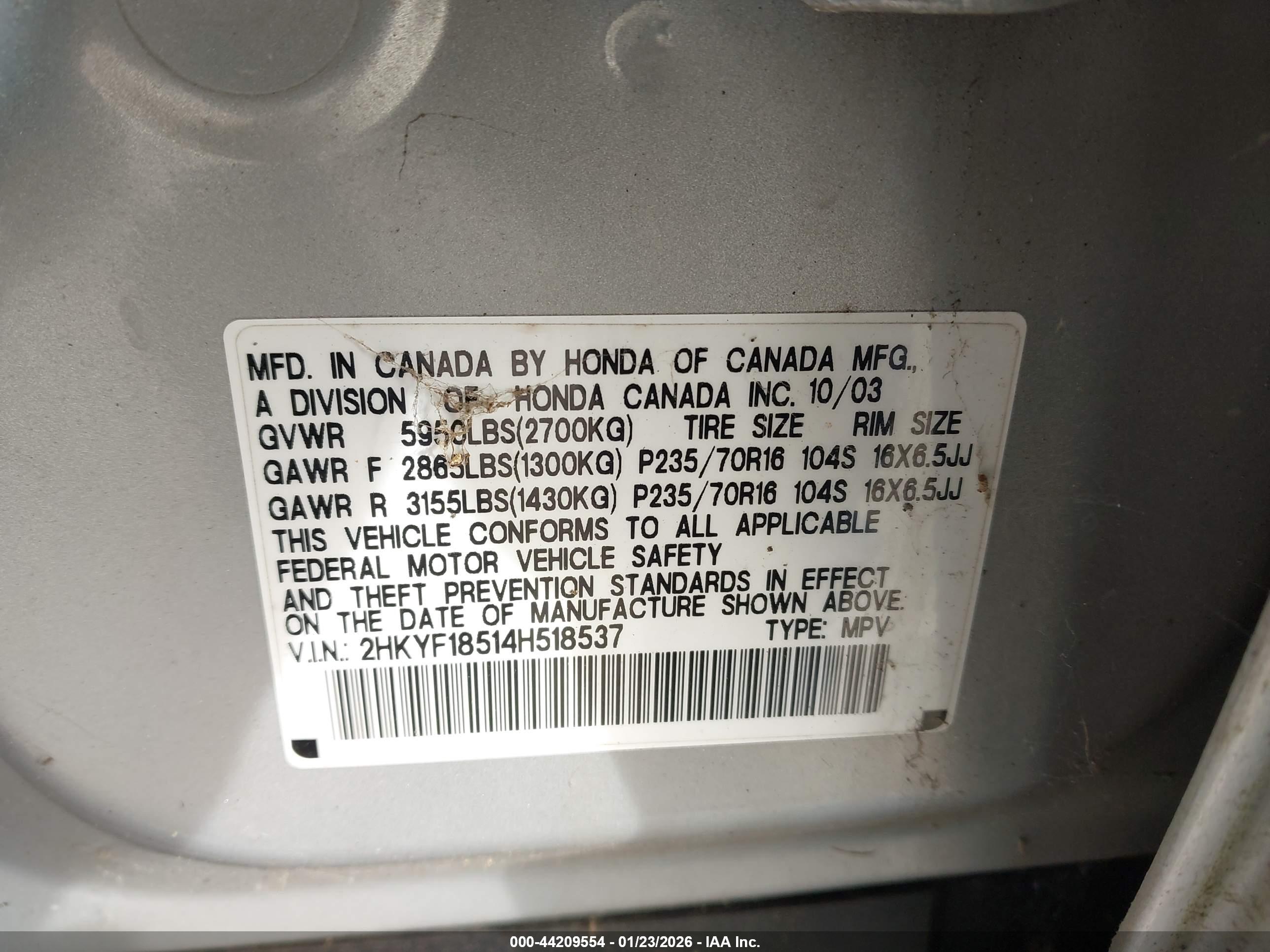 HONDA PILOT image 9