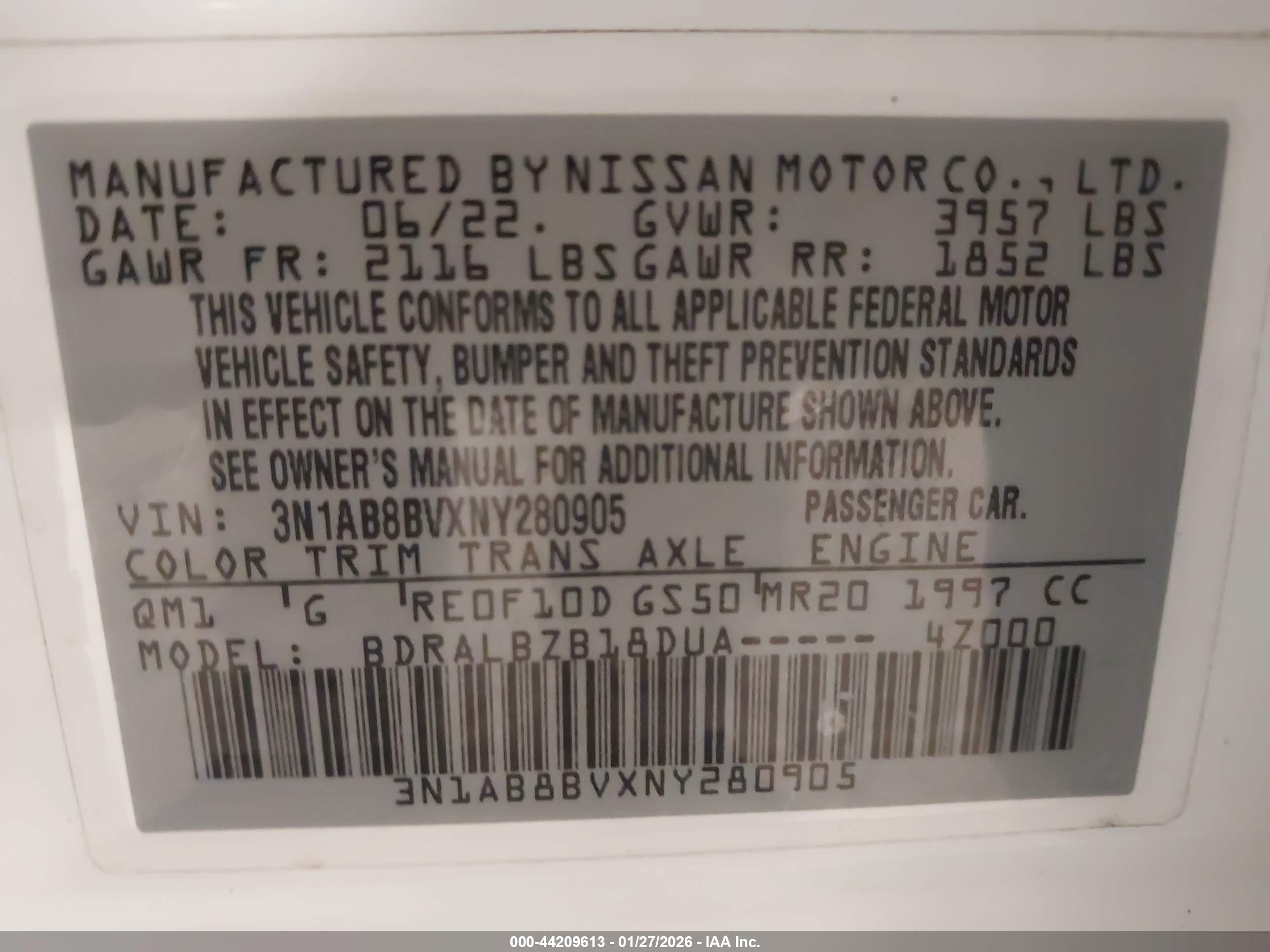 NISSAN SENTRA image 9