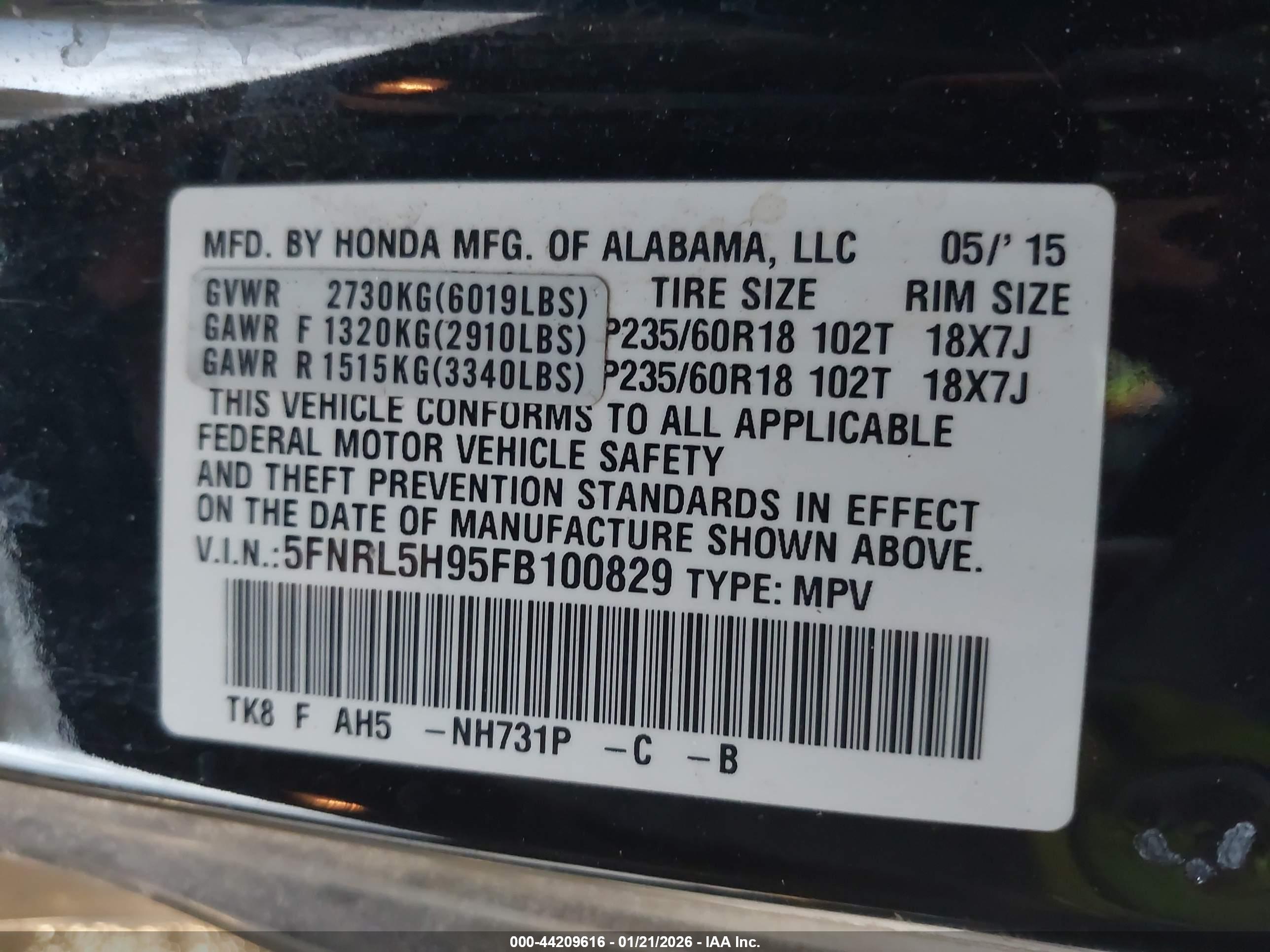 HONDA ODYSSEY image 9