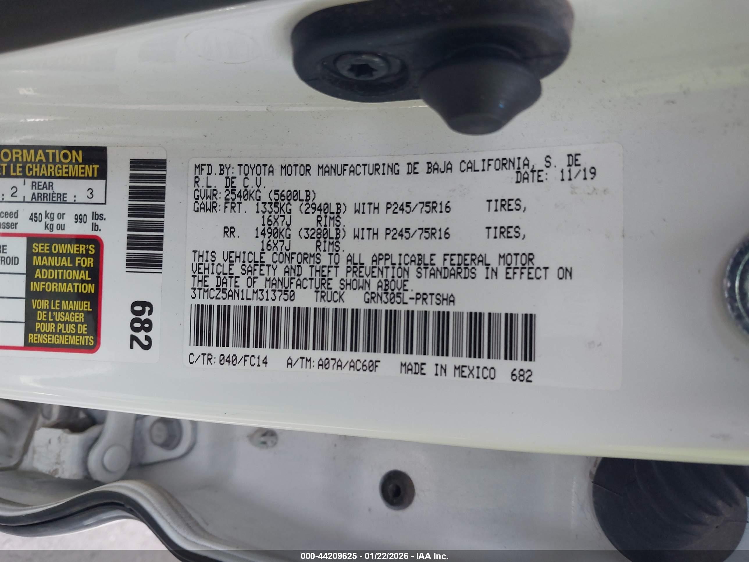 TOYOTA TACOMA image 9