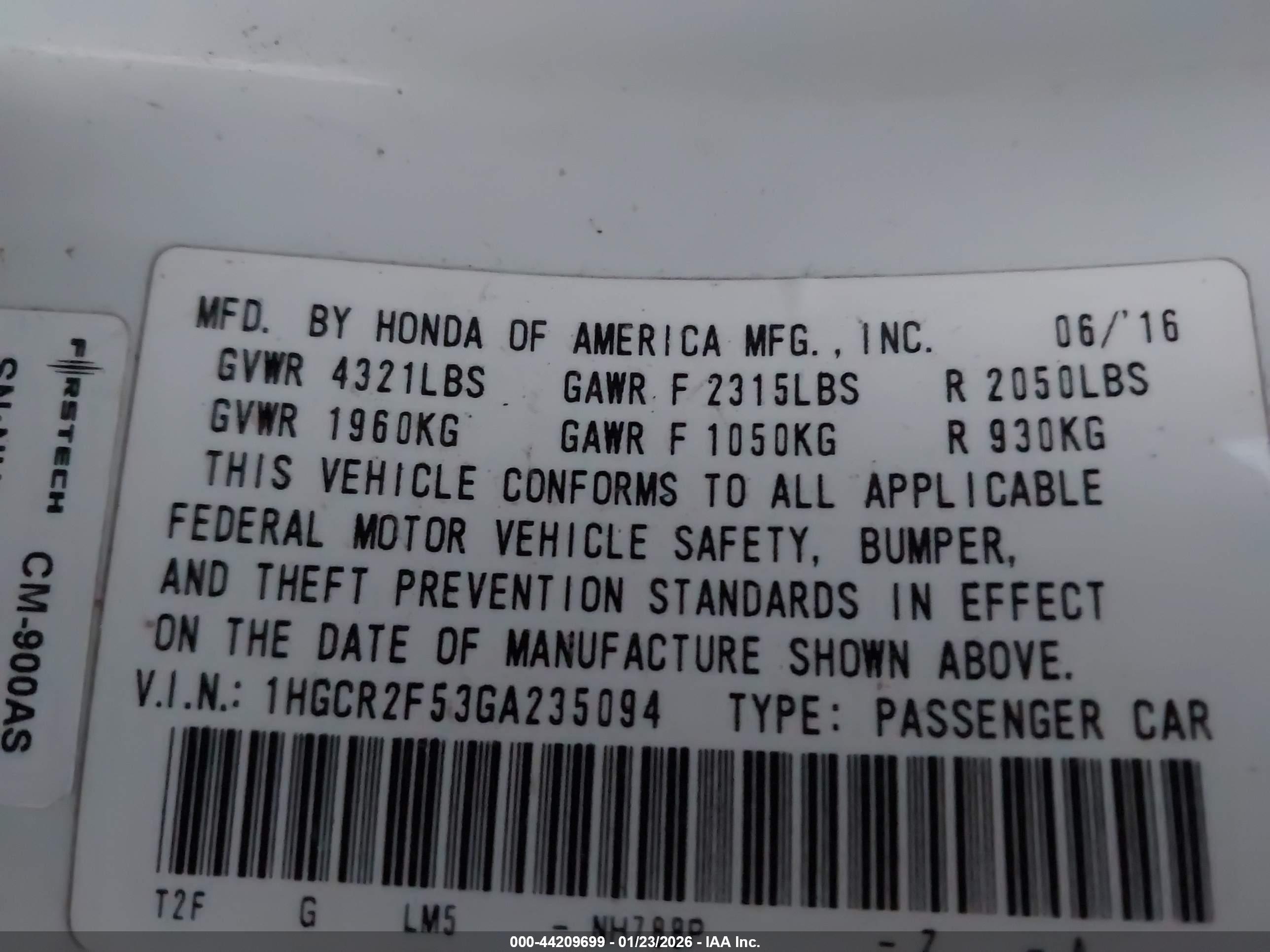 HONDA ACCORD image 9