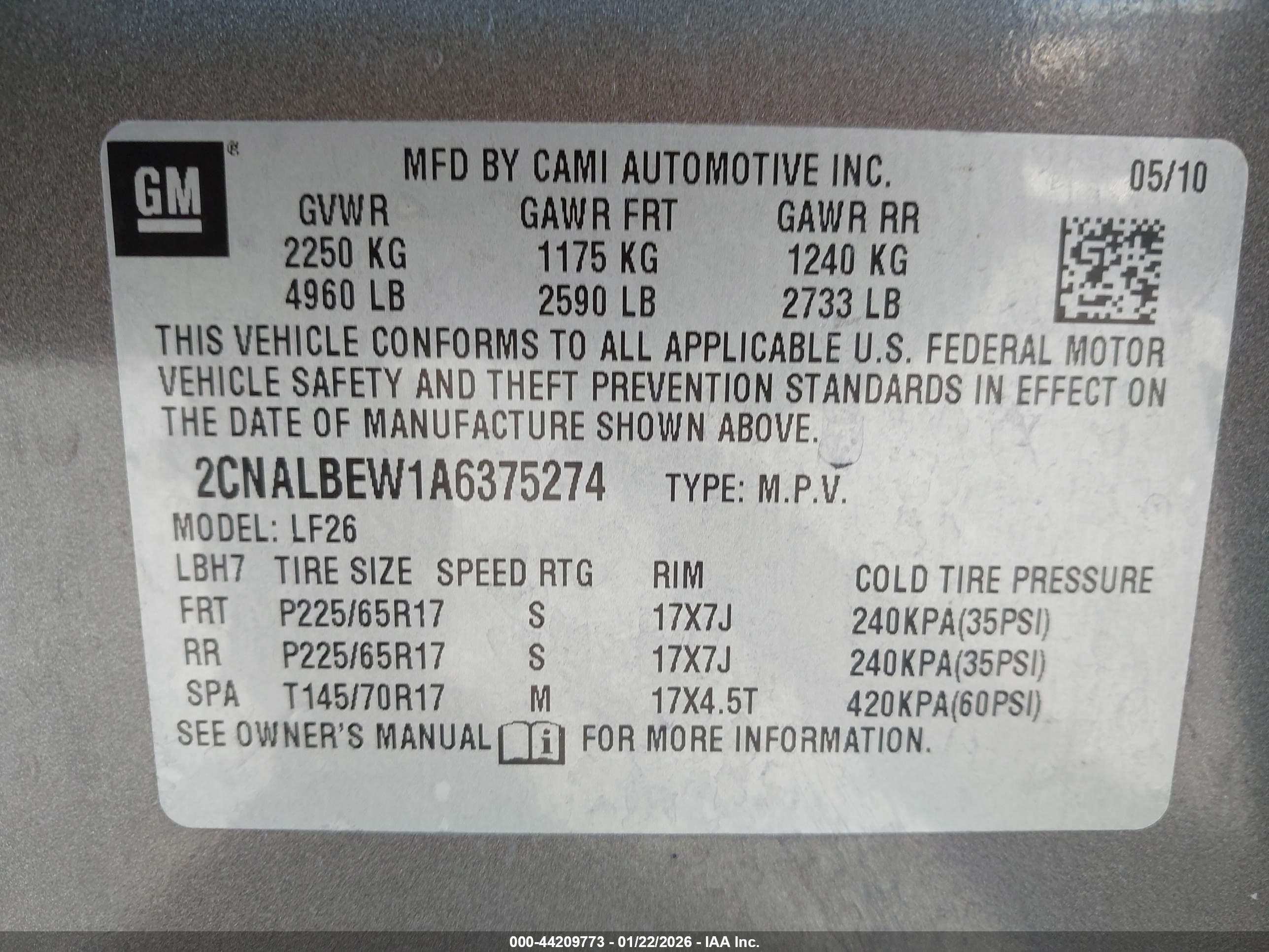 CHEVROLET EQUINOX image 9