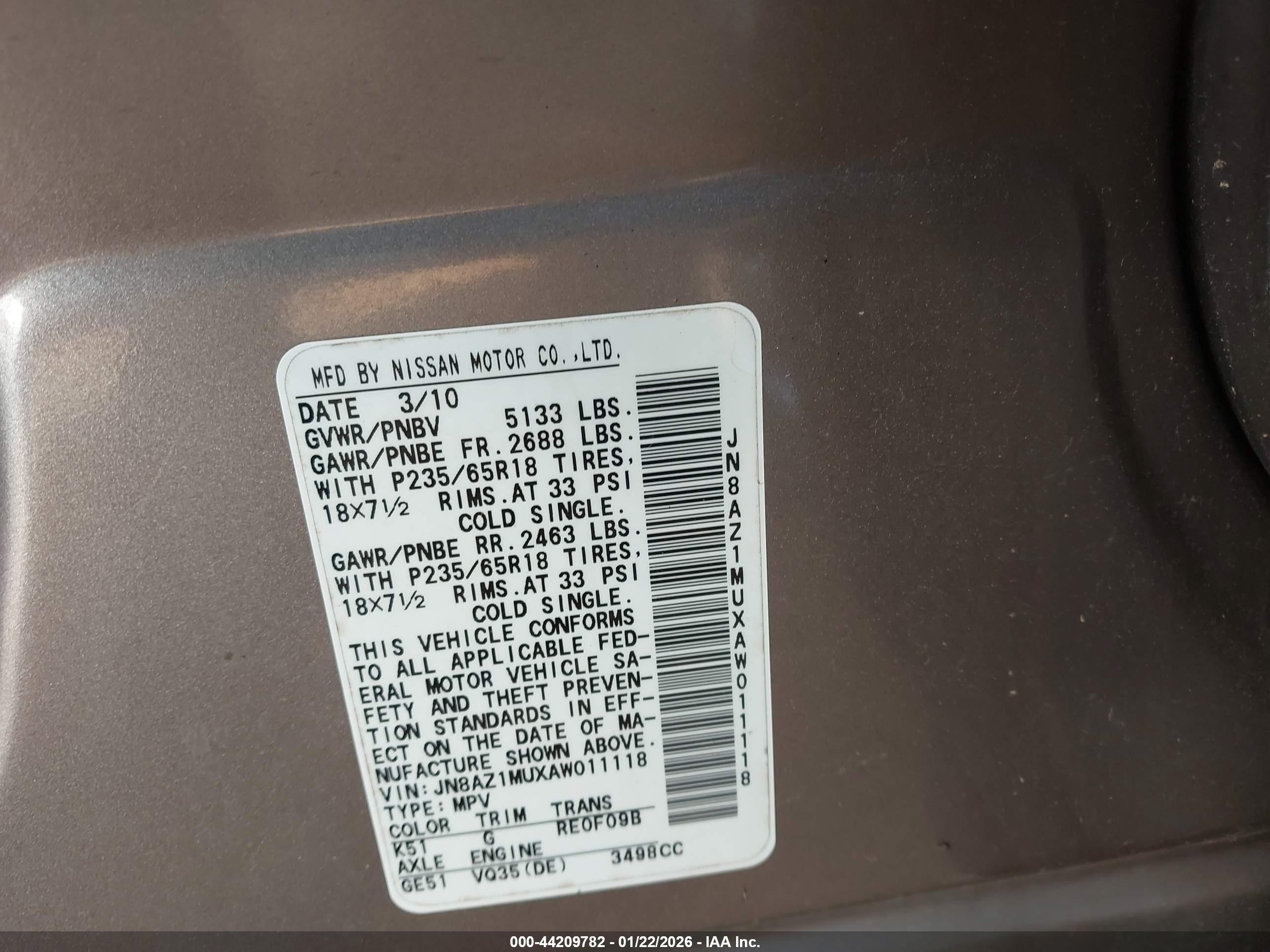 NISSAN MURANO image 9