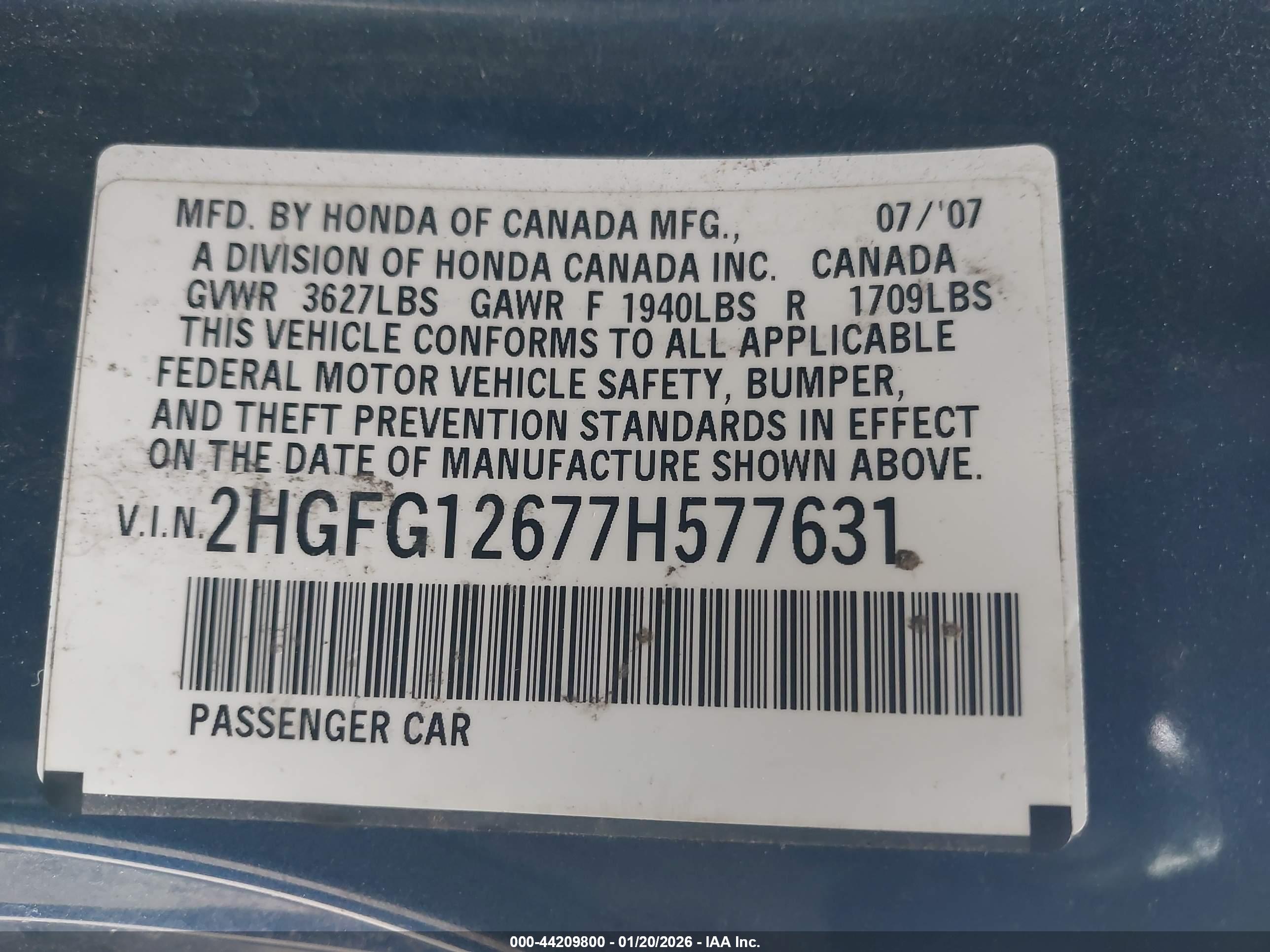 HONDA CIVIC image 9