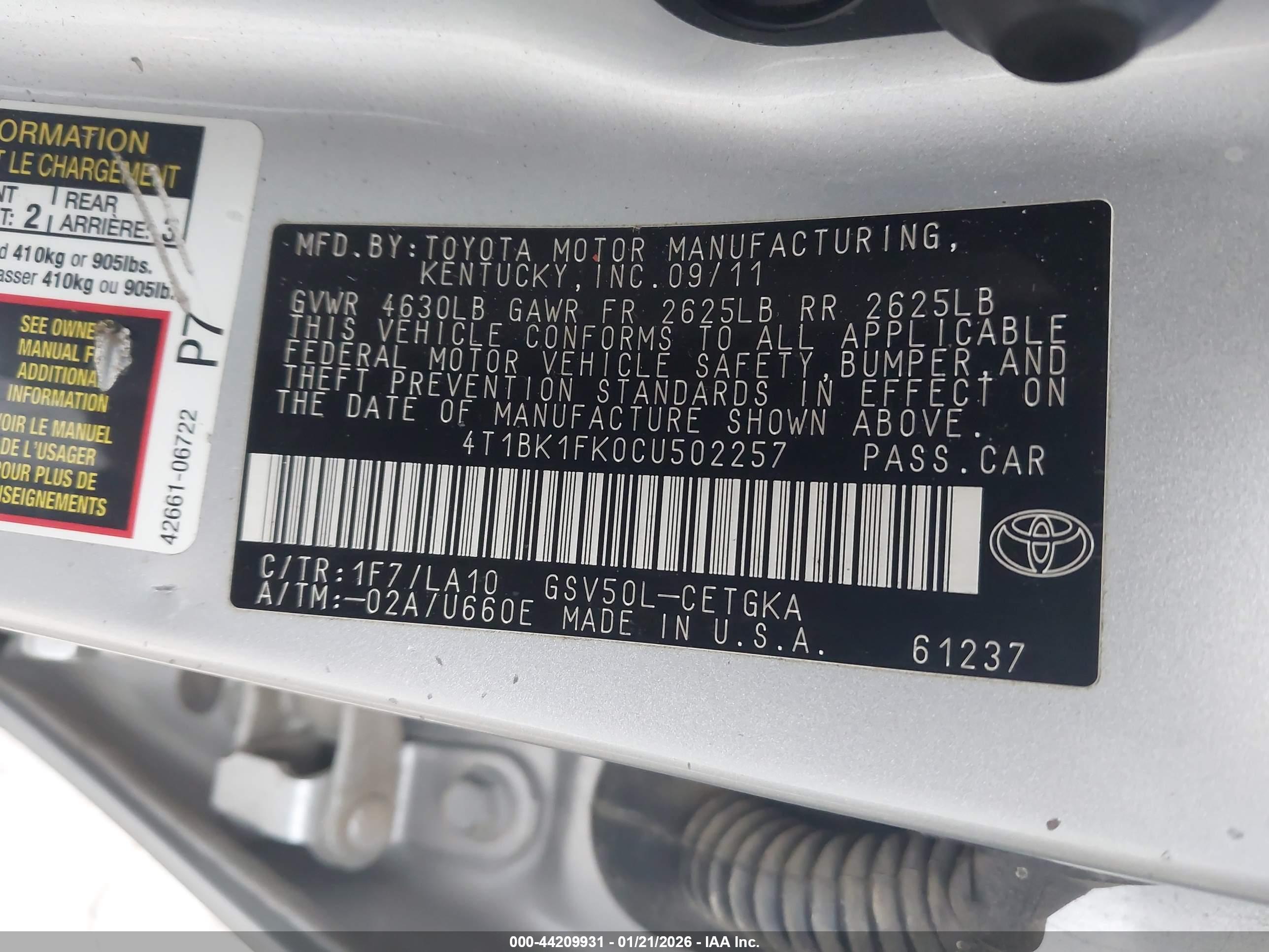 TOYOTA CAMRY image 9