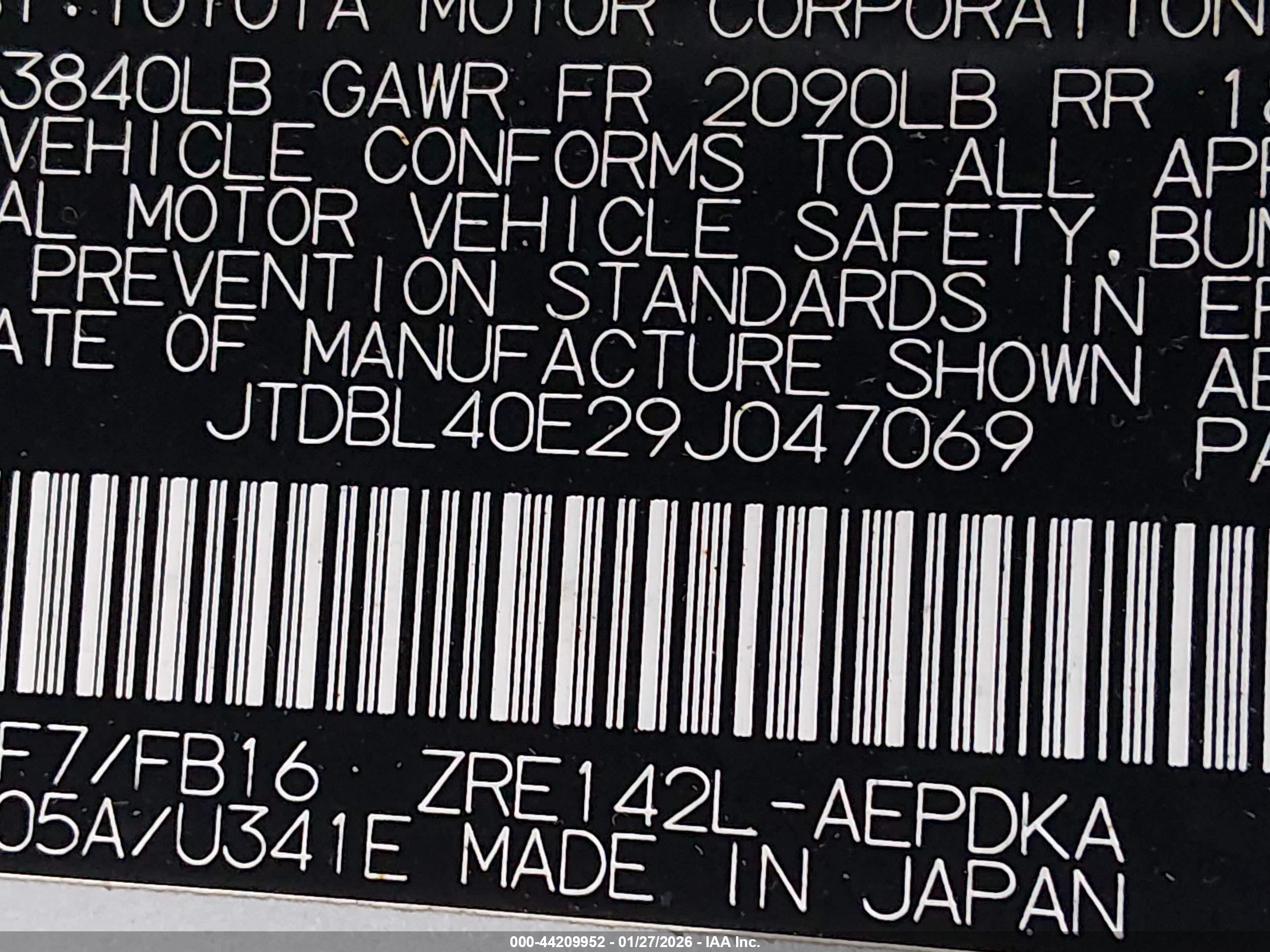 TOYOTA COROLLA image 9