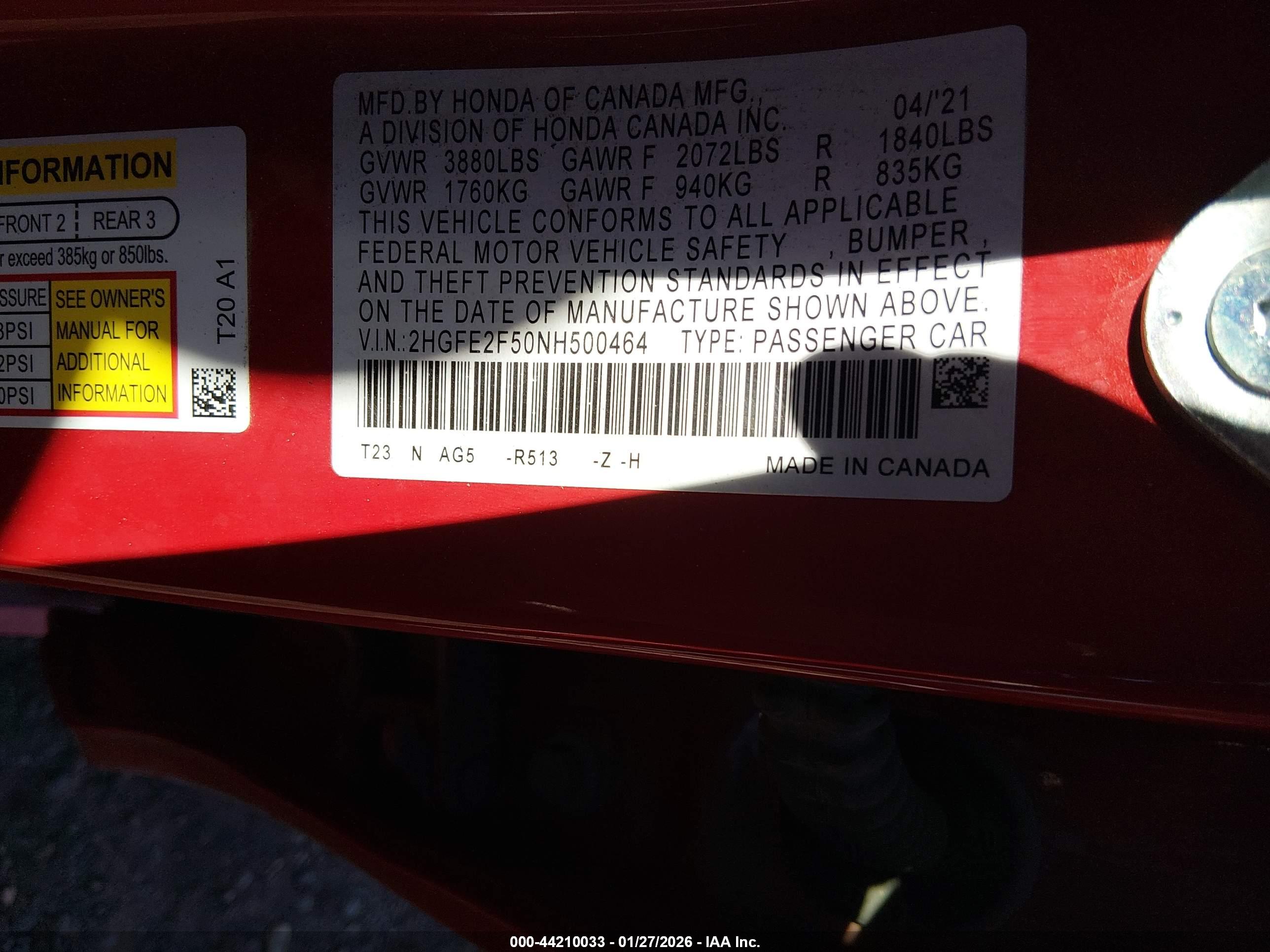 HONDA CIVIC image 9