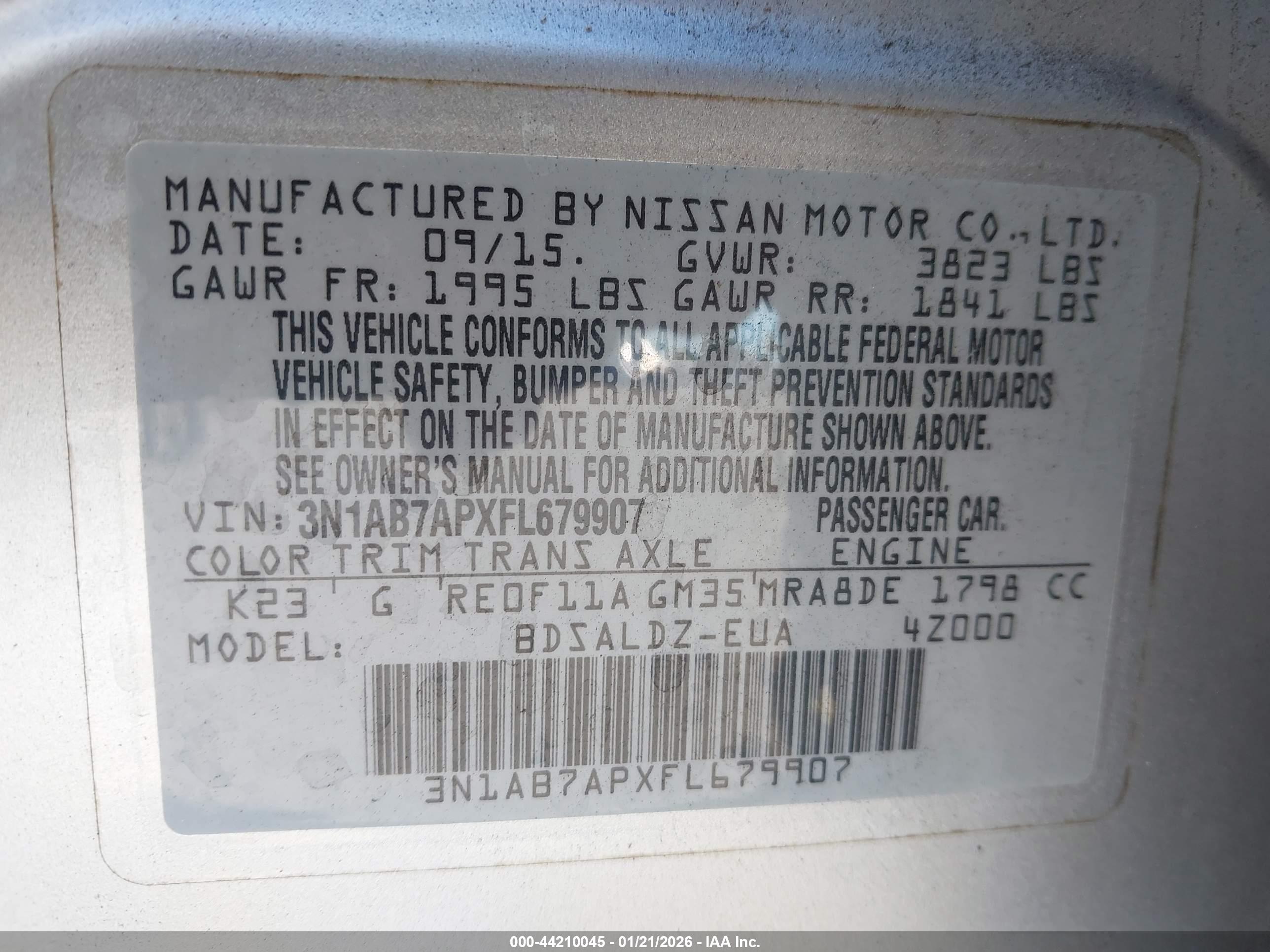 NISSAN SENTRA image 9