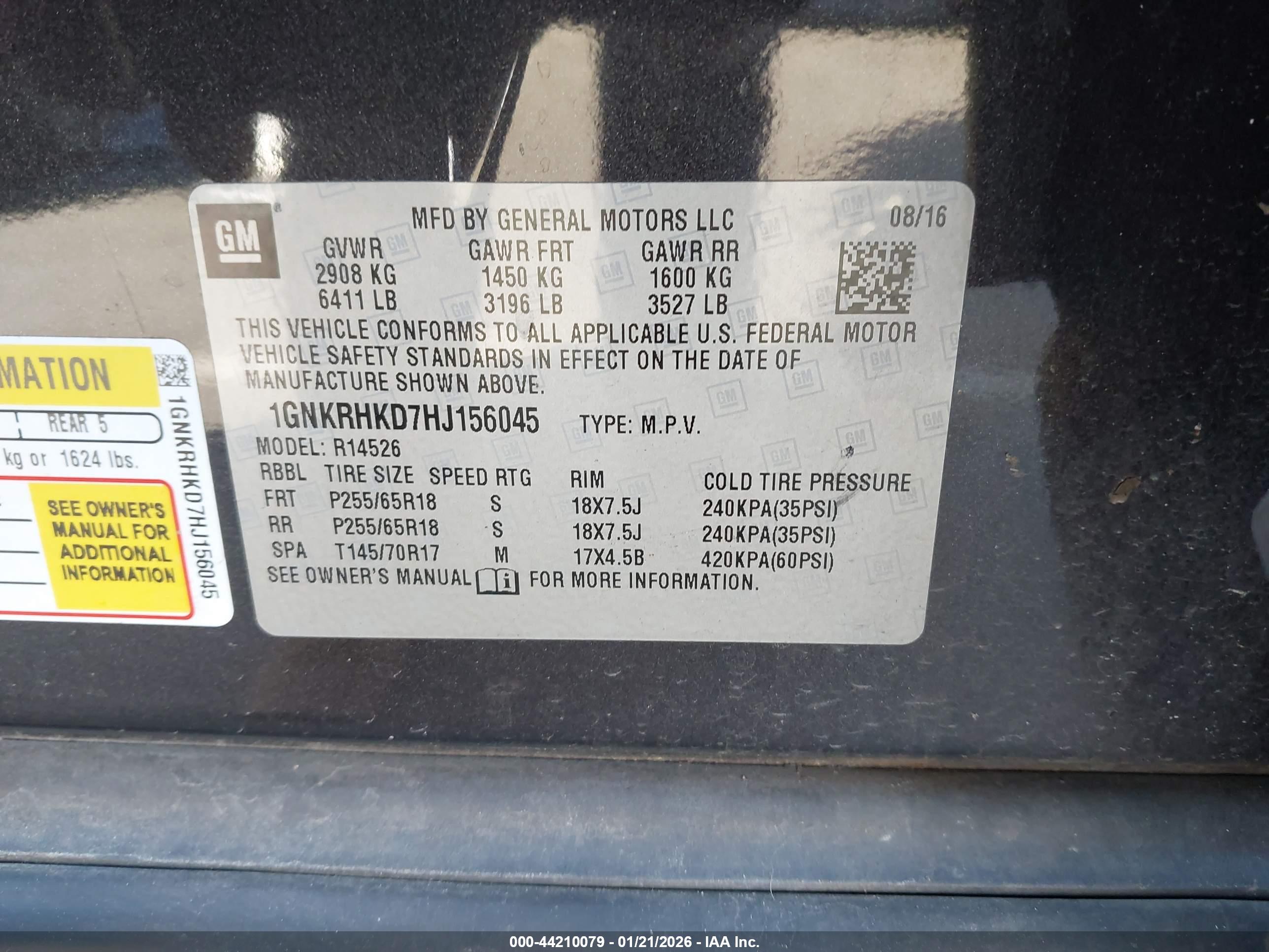 CHEVROLET TRAVERSE image 9