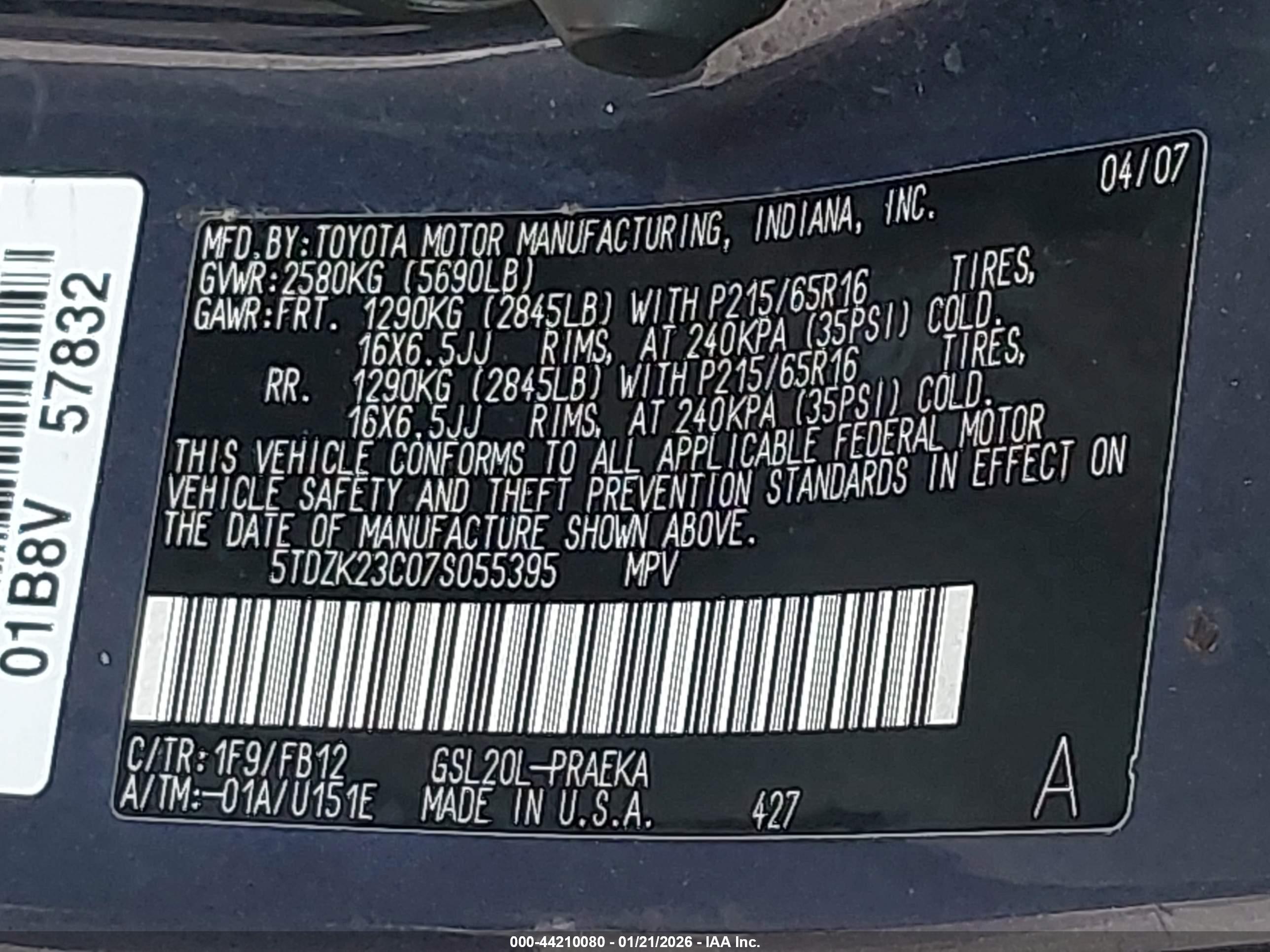 TOYOTA SIENNA image 9