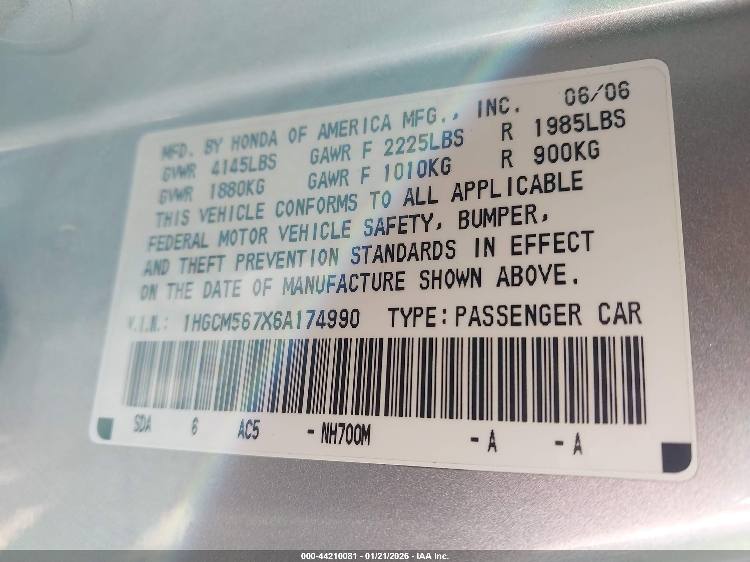 HONDA ACCORD image 9