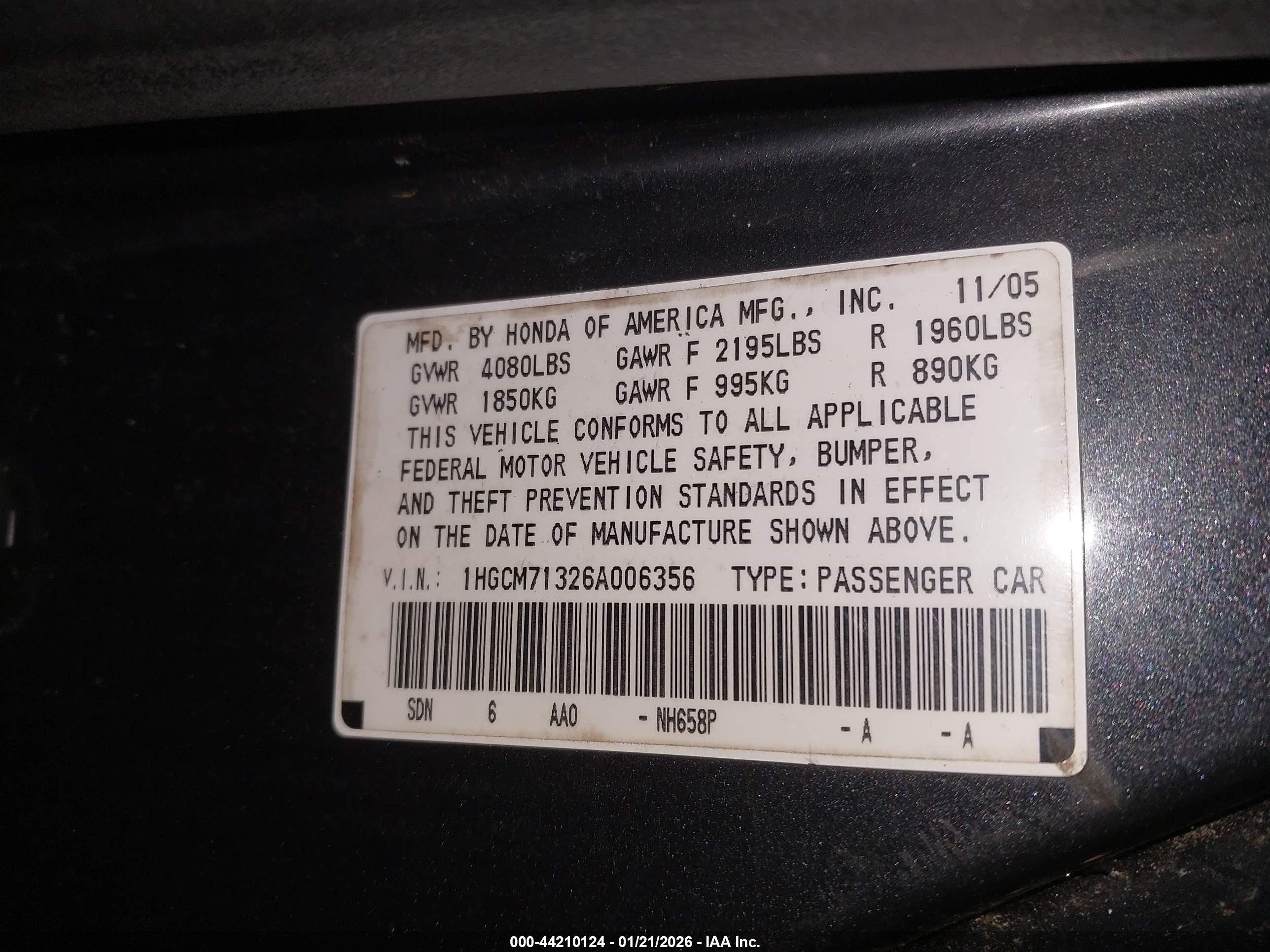 HONDA ACCORD image 9