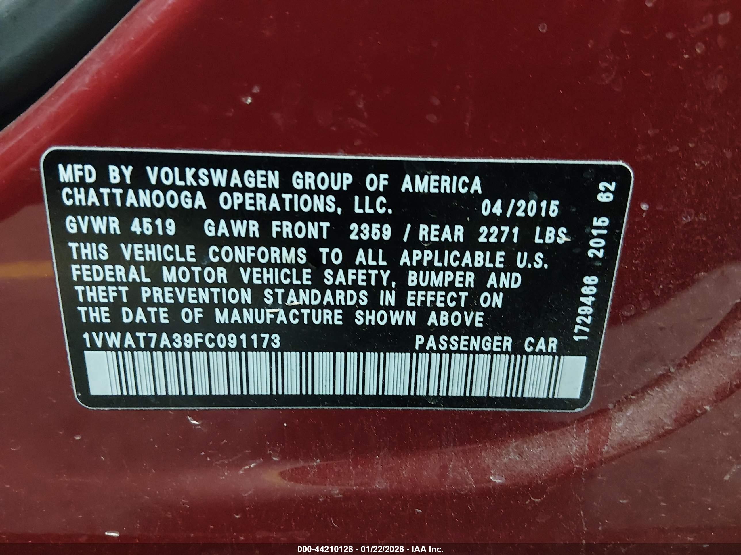 VOLKSWAGEN PASSAT image 9