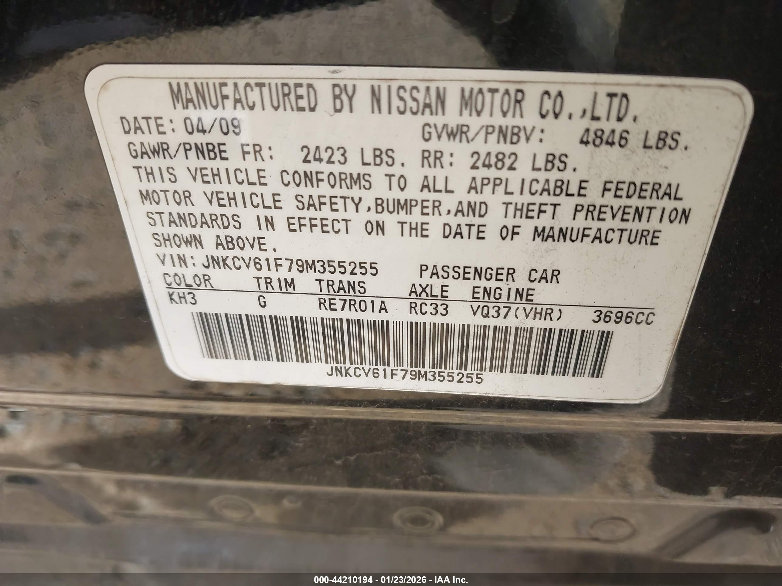 INFINITI G37X image 9