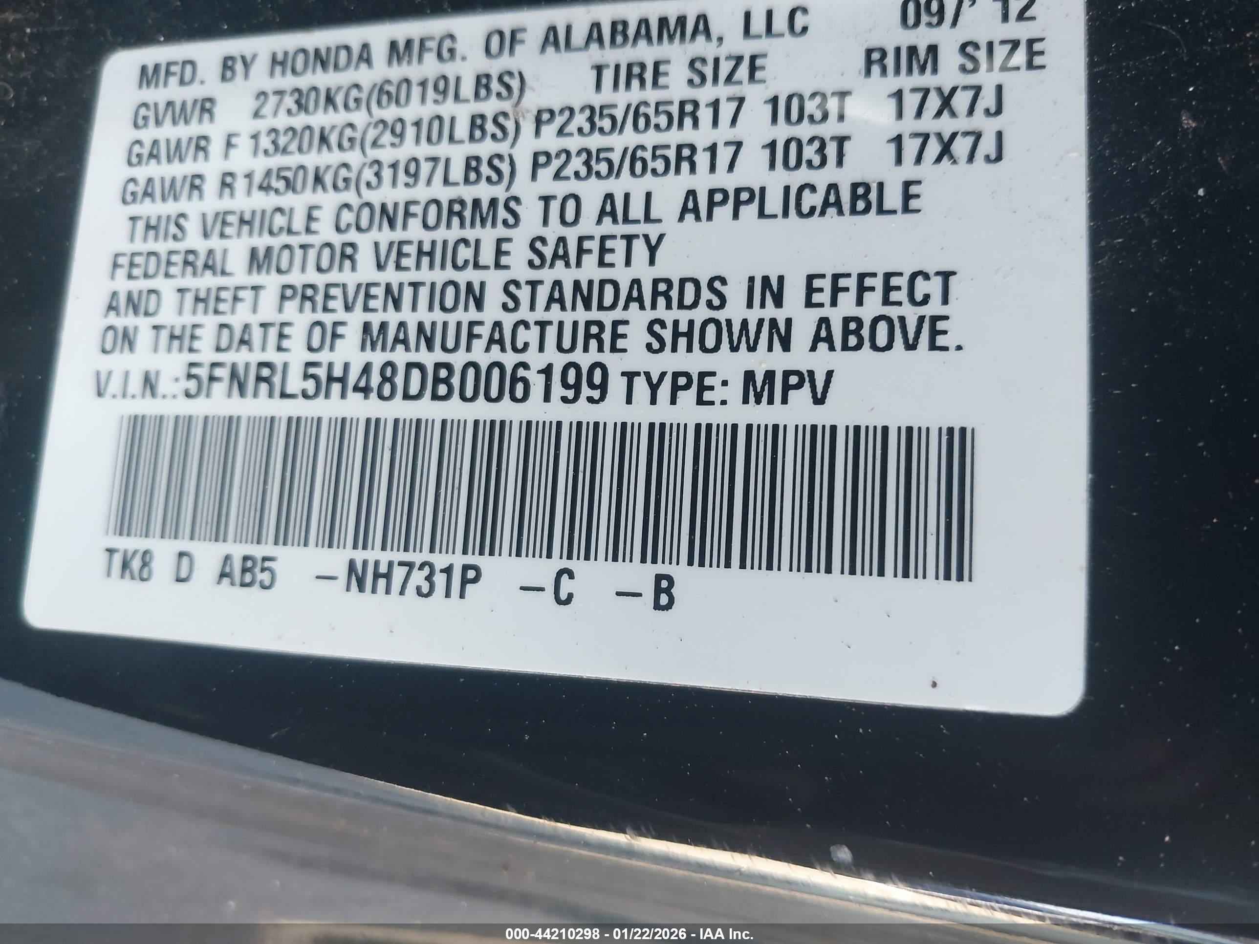 HONDA ODYSSEY image 9