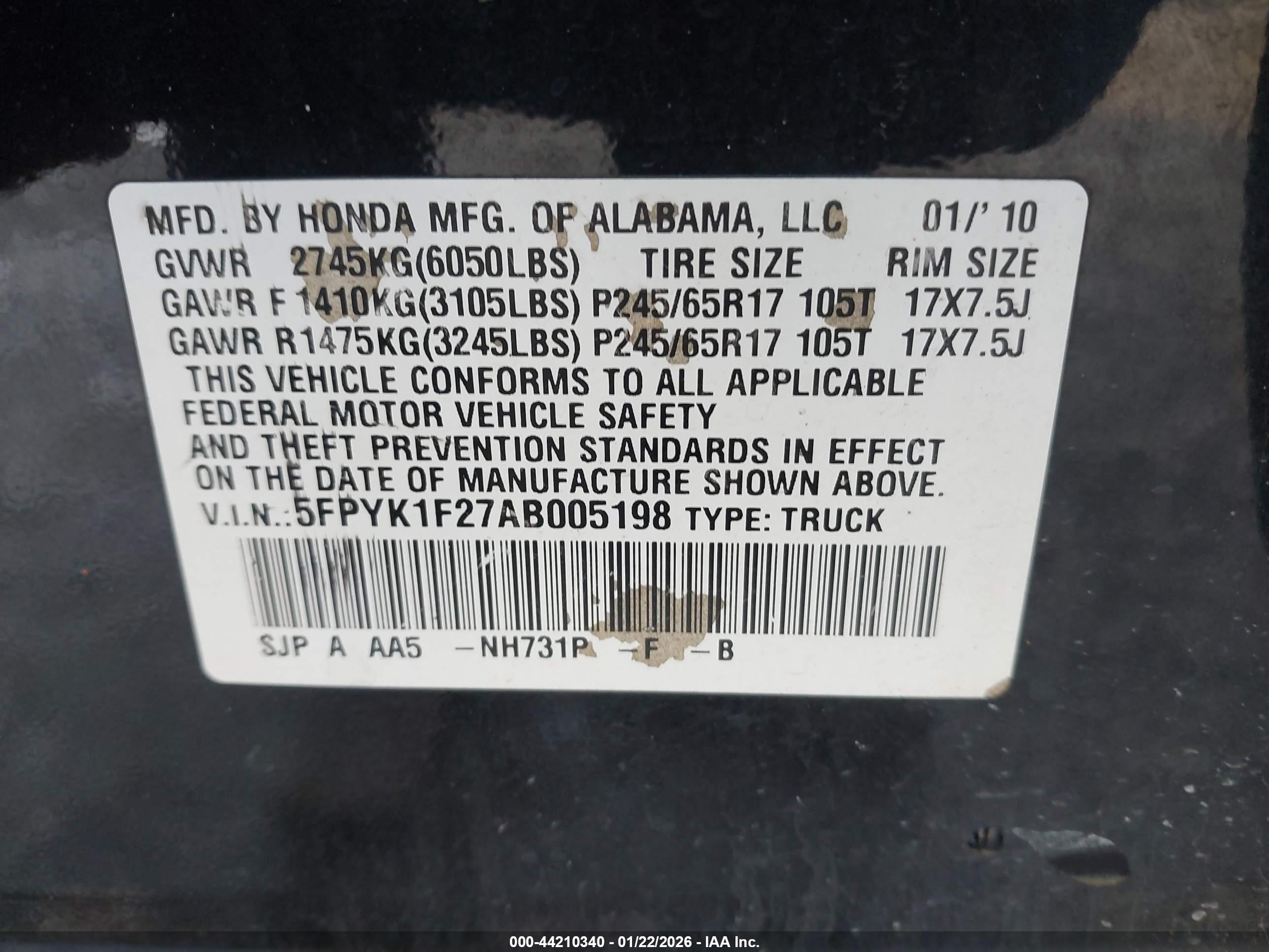 HONDA RIDGELINE image 9