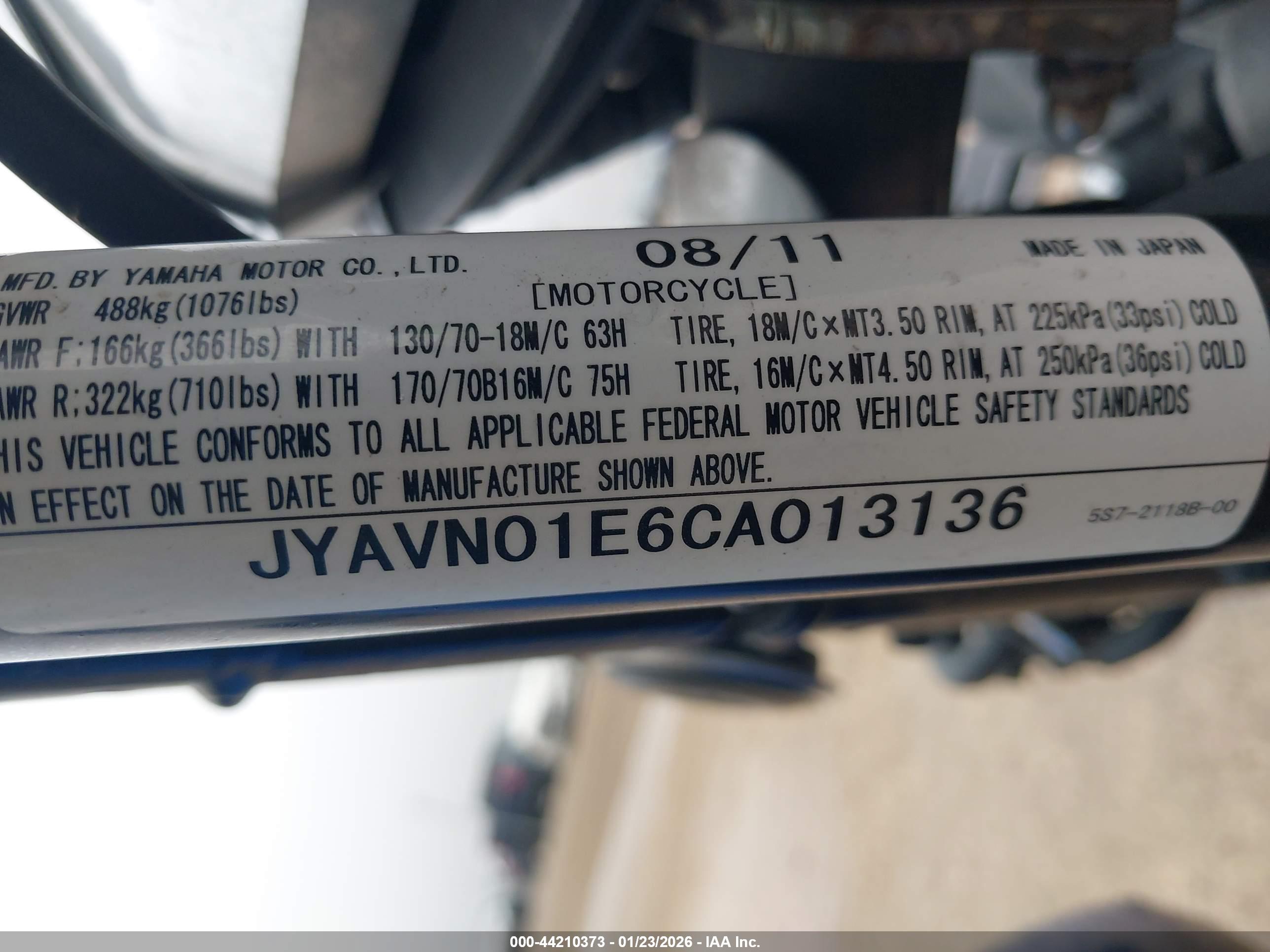 YAMAHA XVS950 image 10