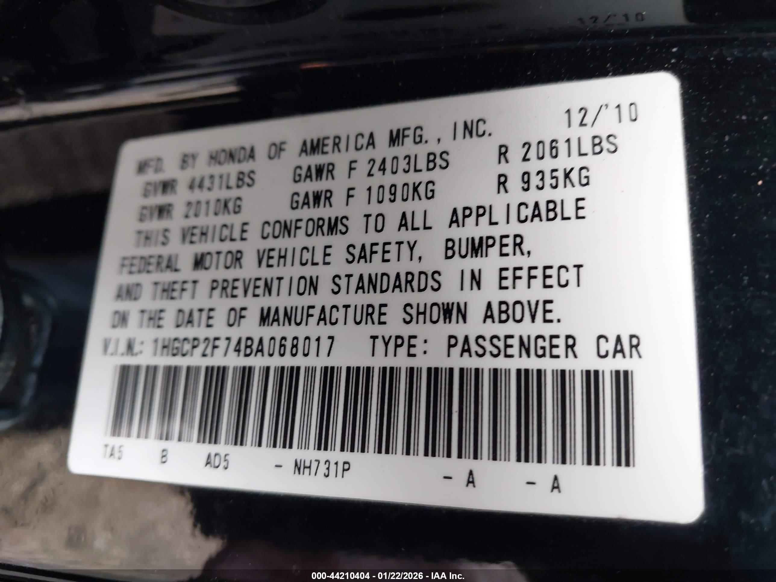 HONDA ACCORD image 9