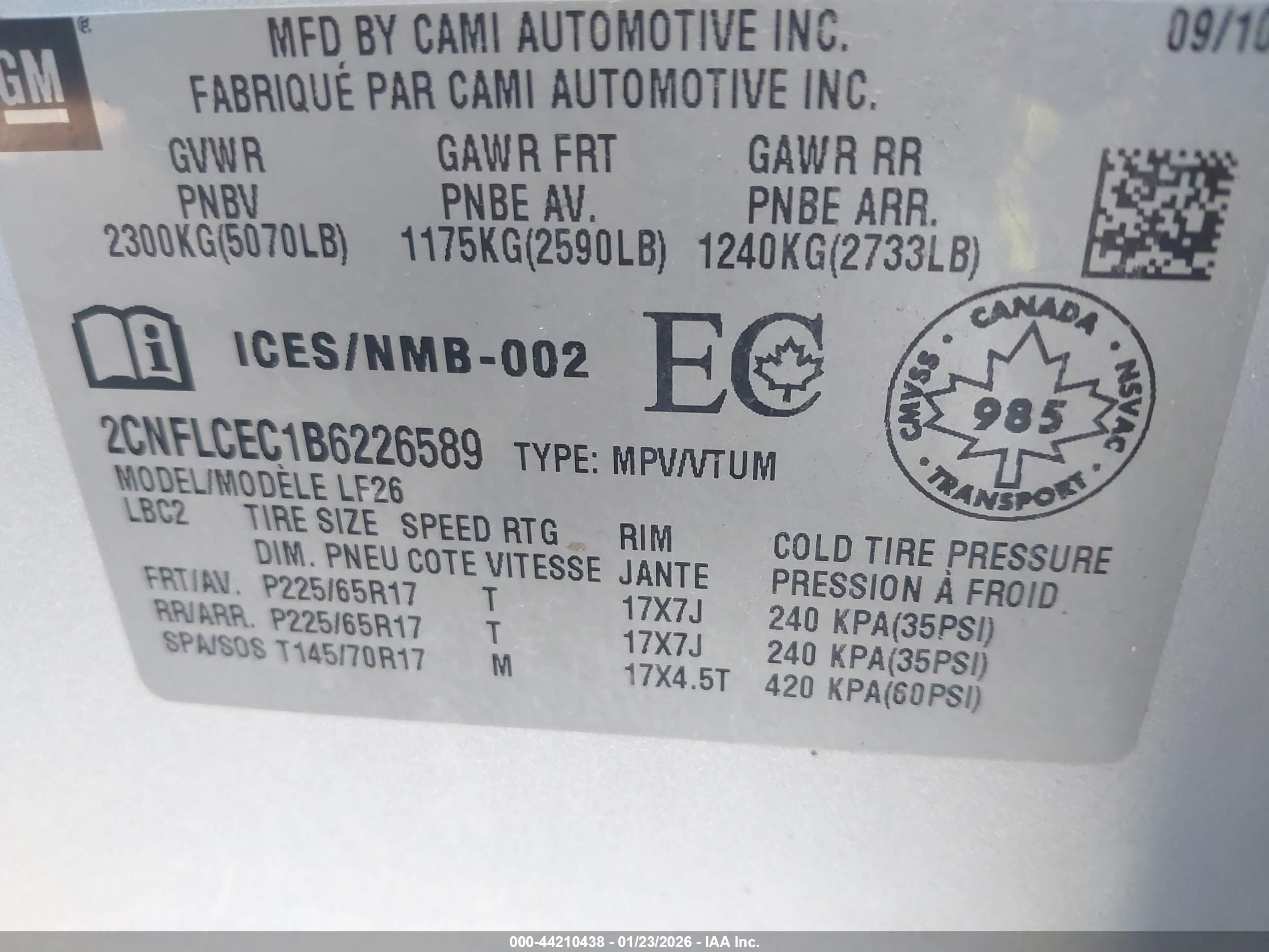 CHEVROLET EQUINOX image 9