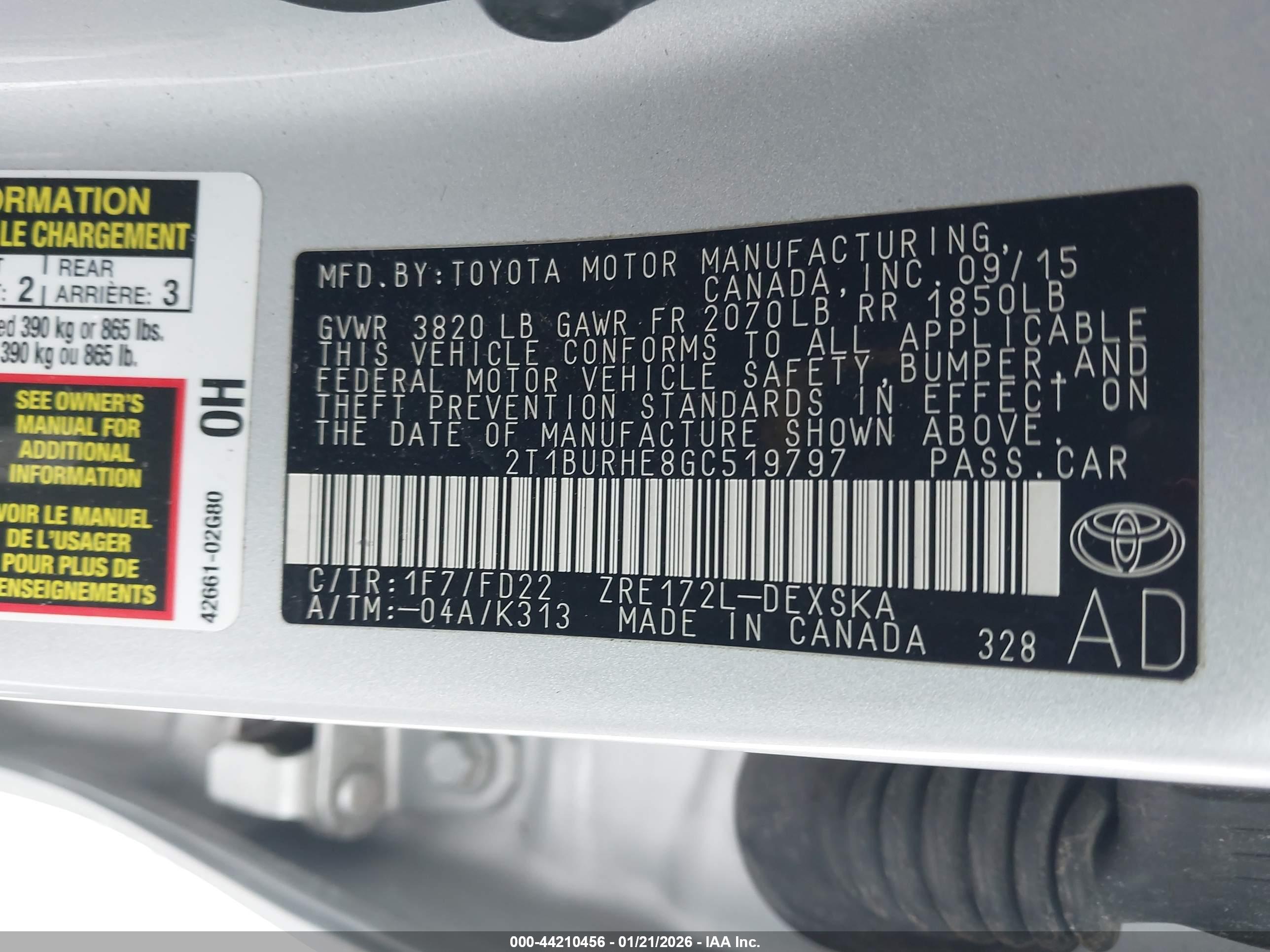 TOYOTA COROLLA image 9