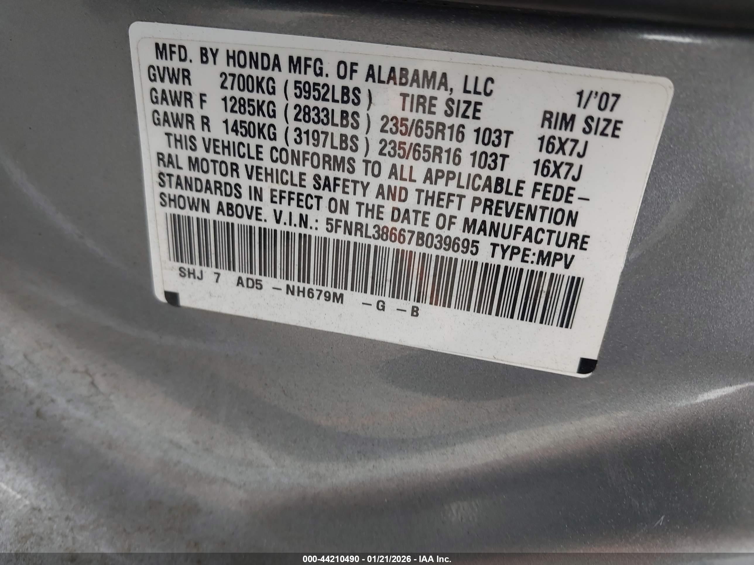 HONDA ODYSSEY image 9