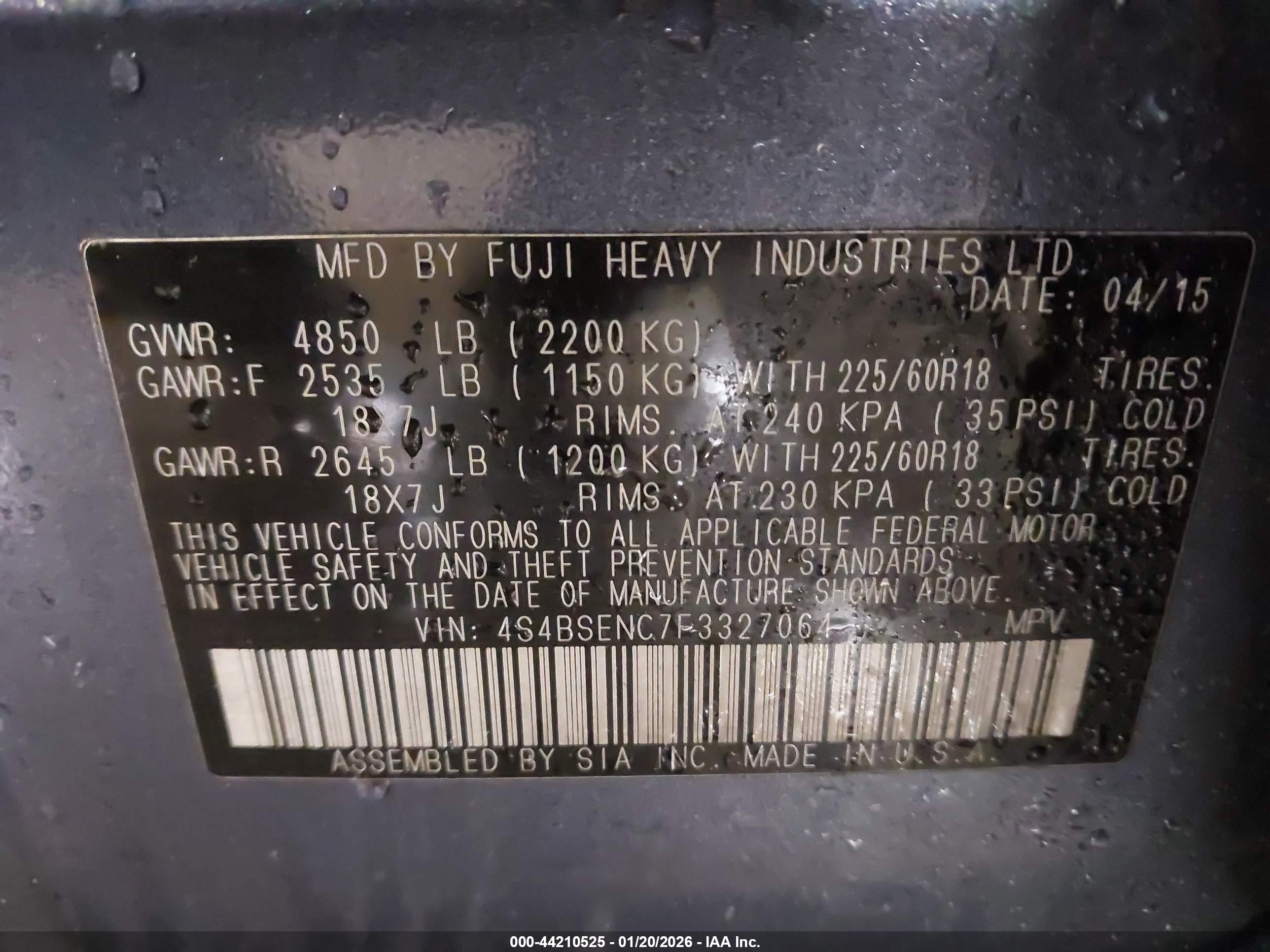 SUBARU OUTBACK image 9