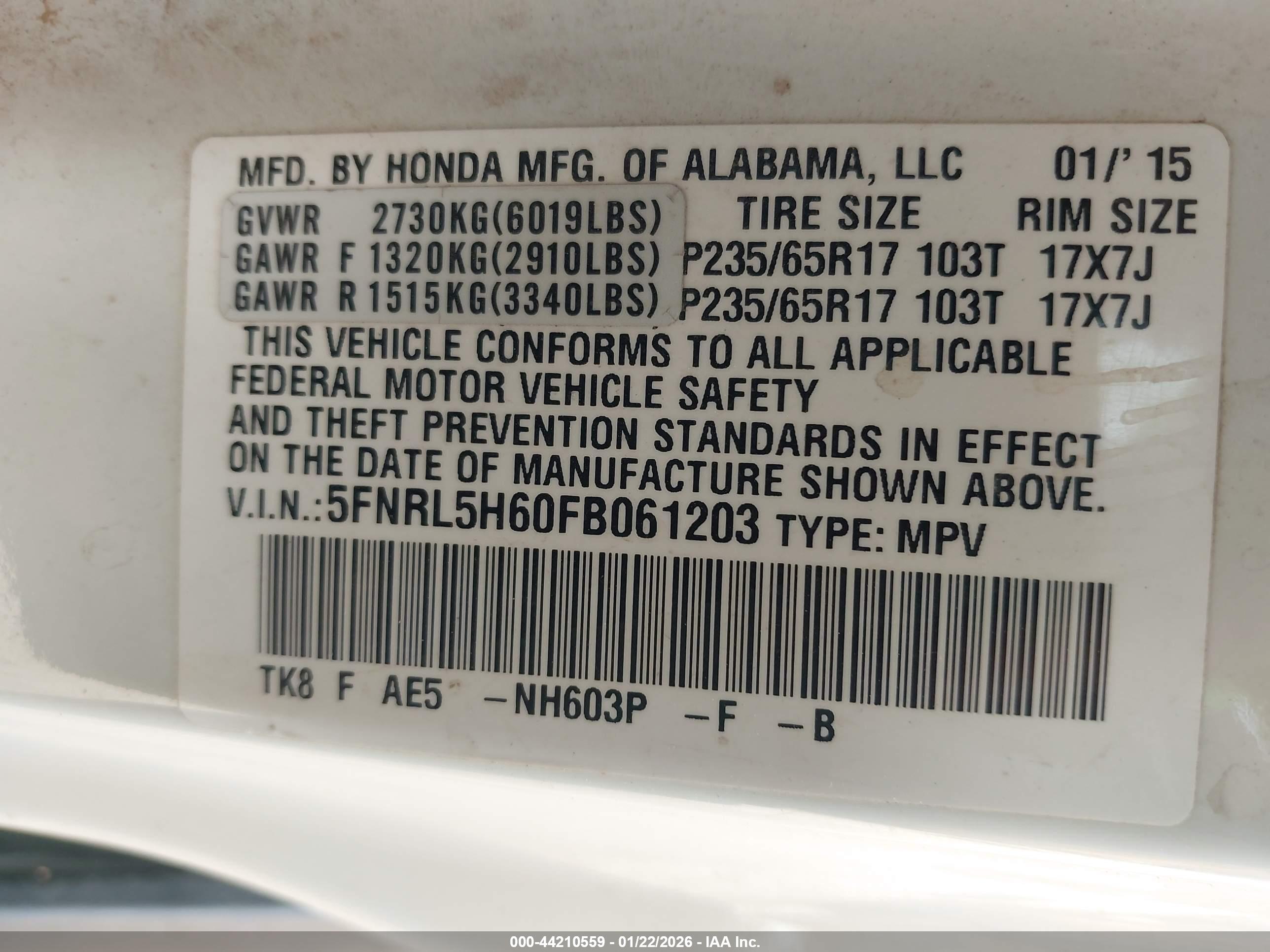 HONDA ODYSSEY image 9