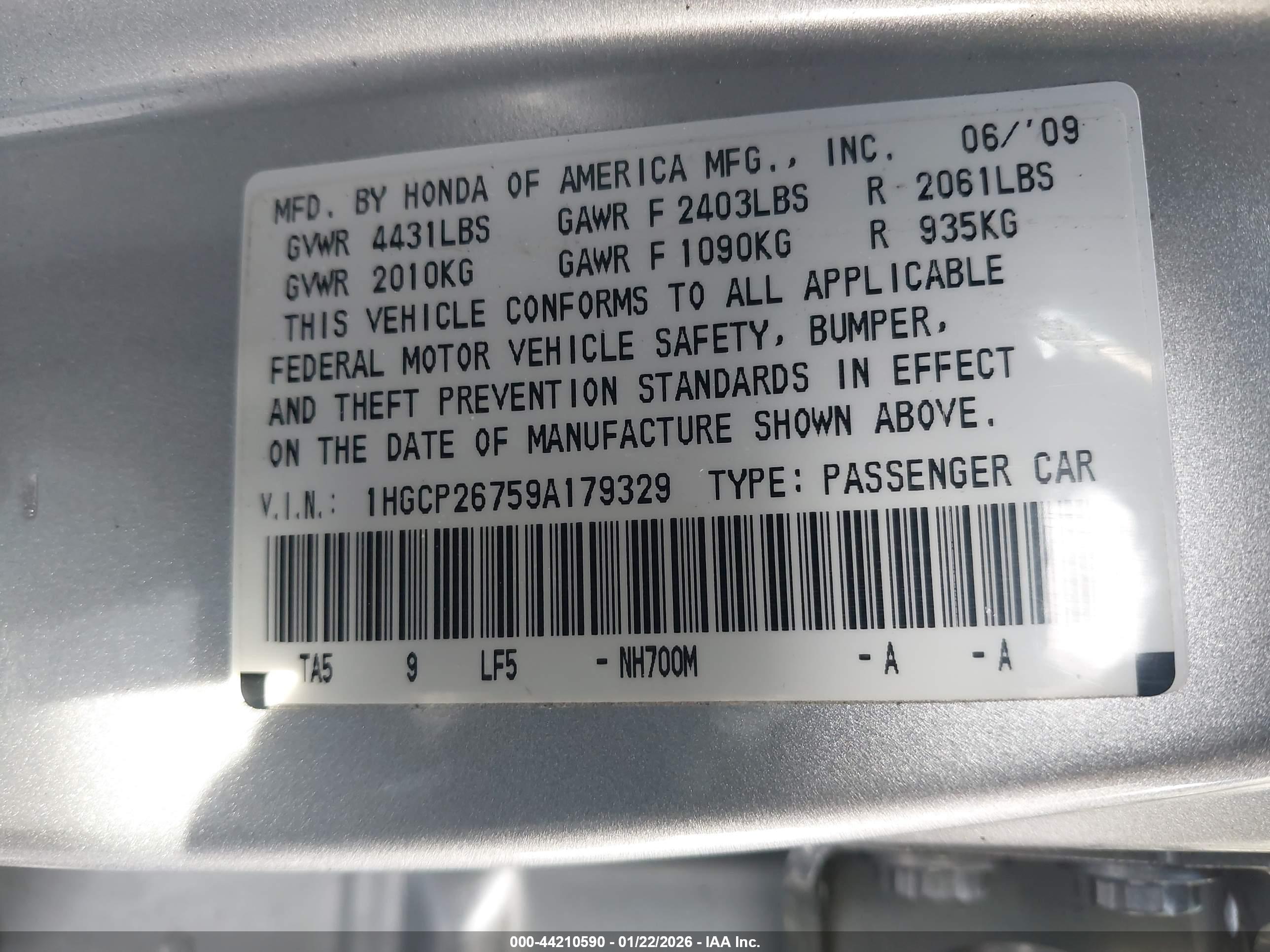 HONDA ACCORD image 9