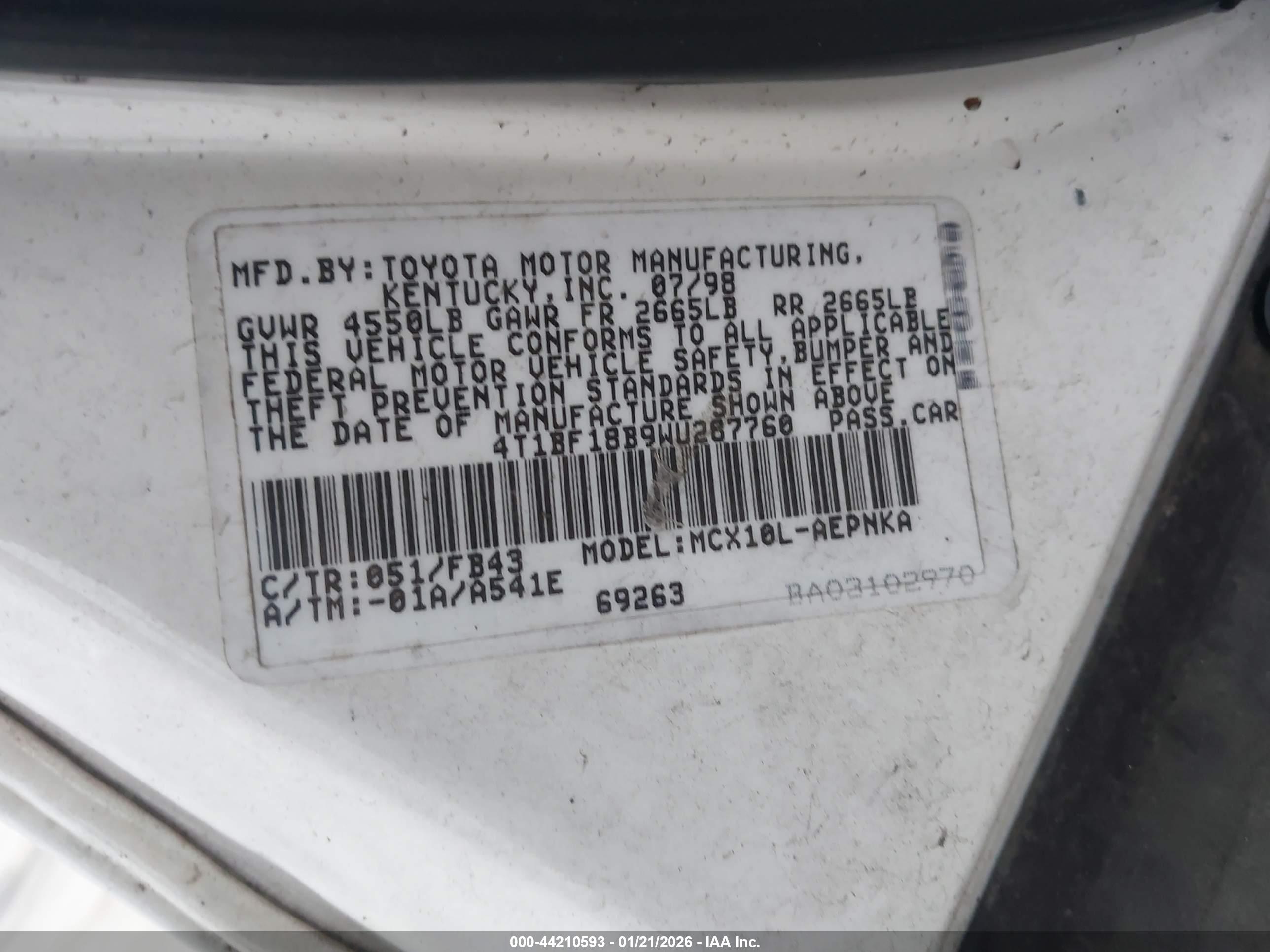 TOYOTA AVALON image 9