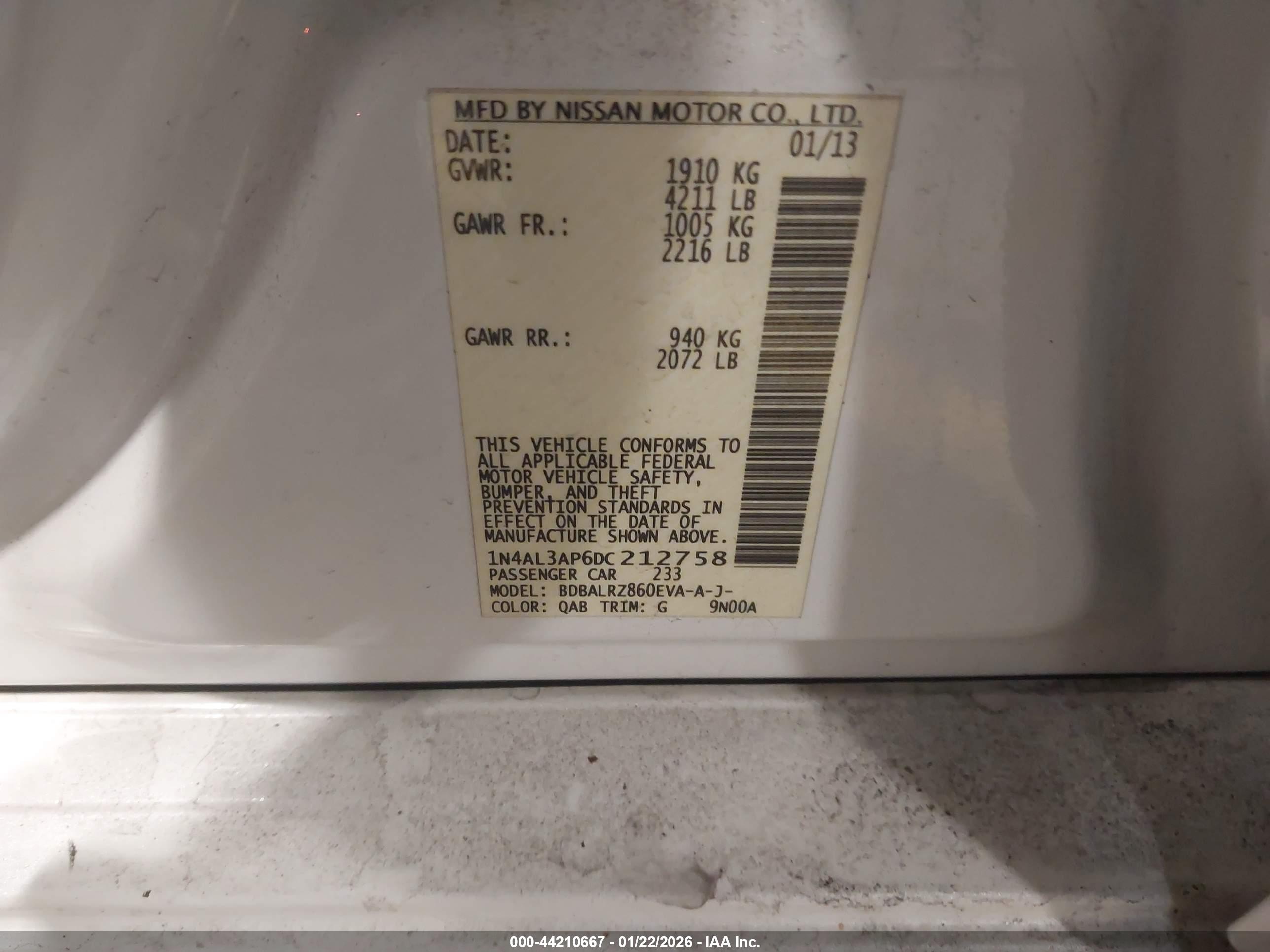 NISSAN ALTIMA image 9