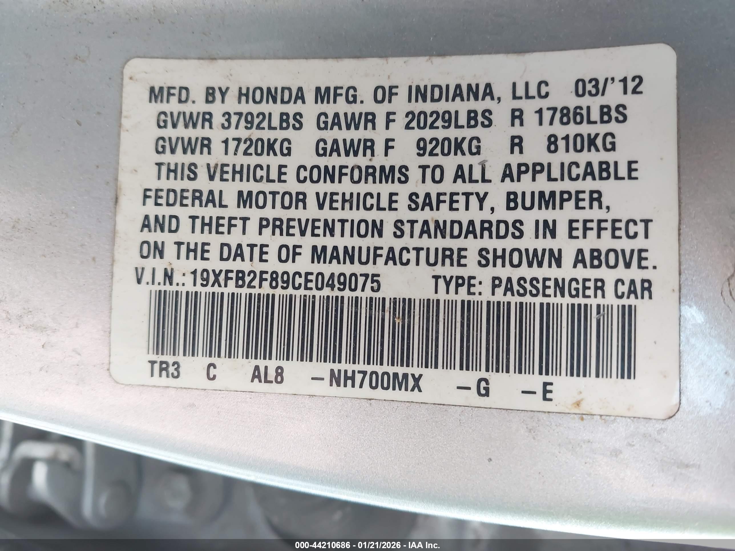 HONDA CIVIC image 9