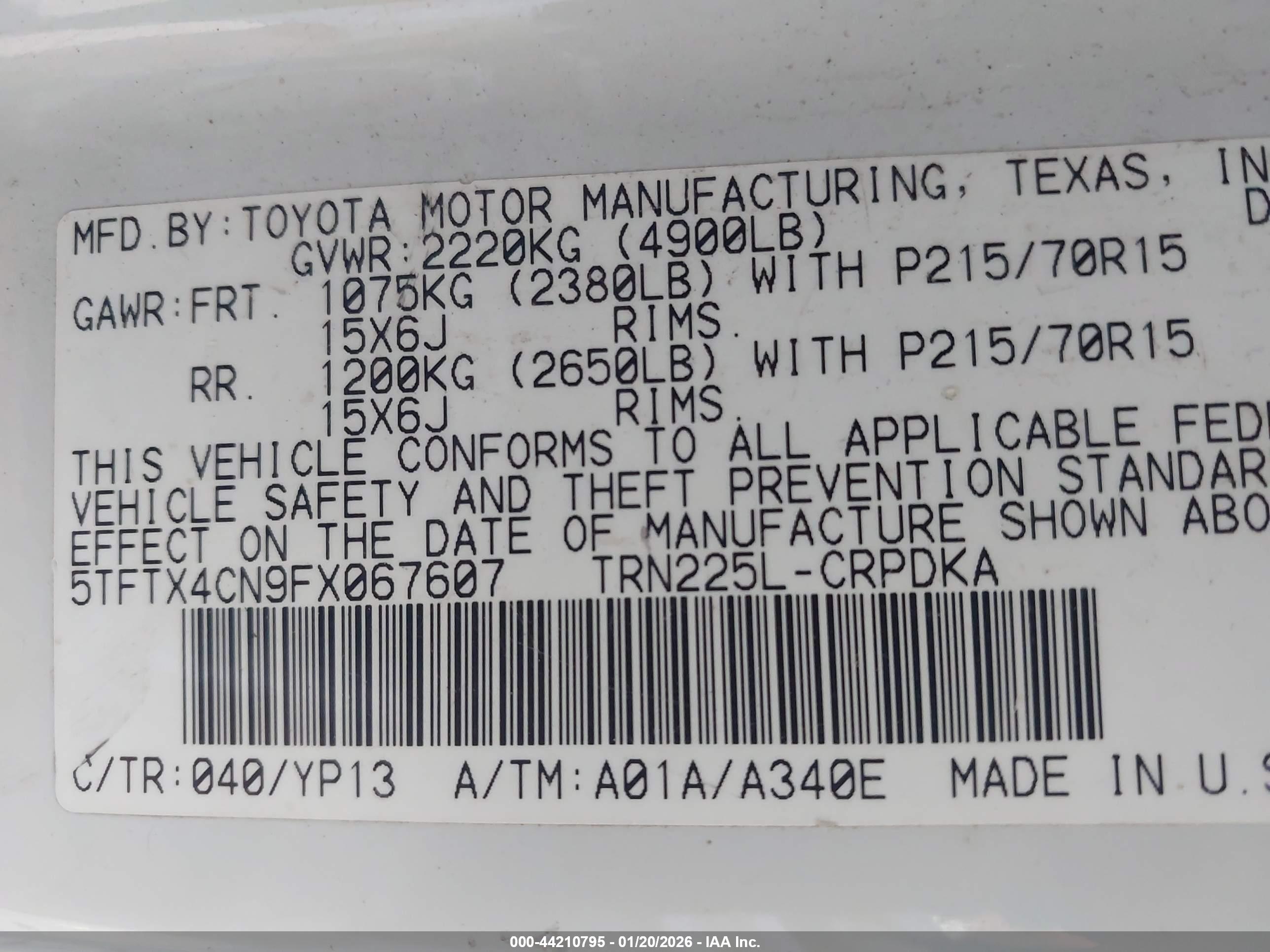 TOYOTA TACOMA image 9
