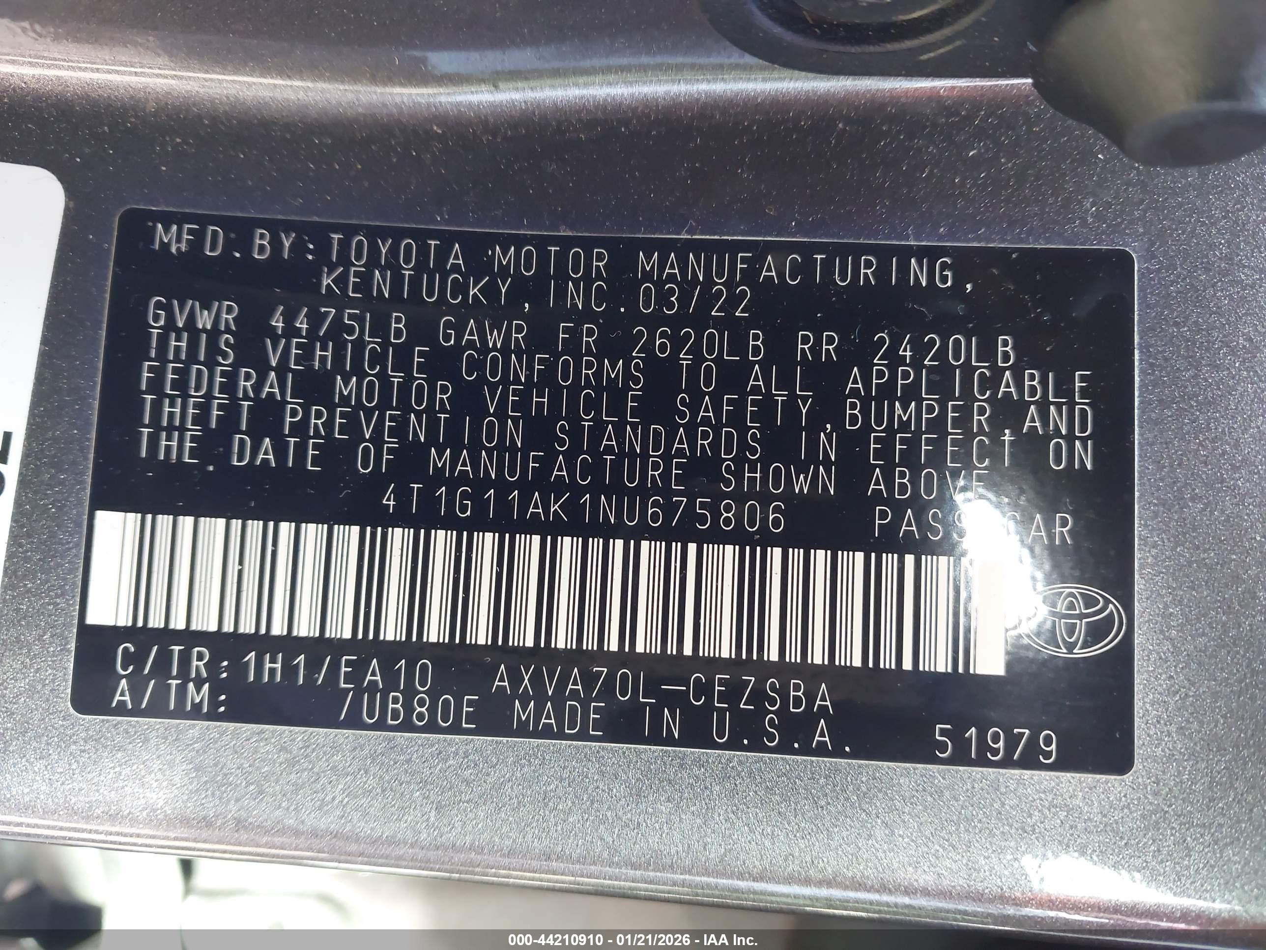 TOYOTA CAMRY image 9