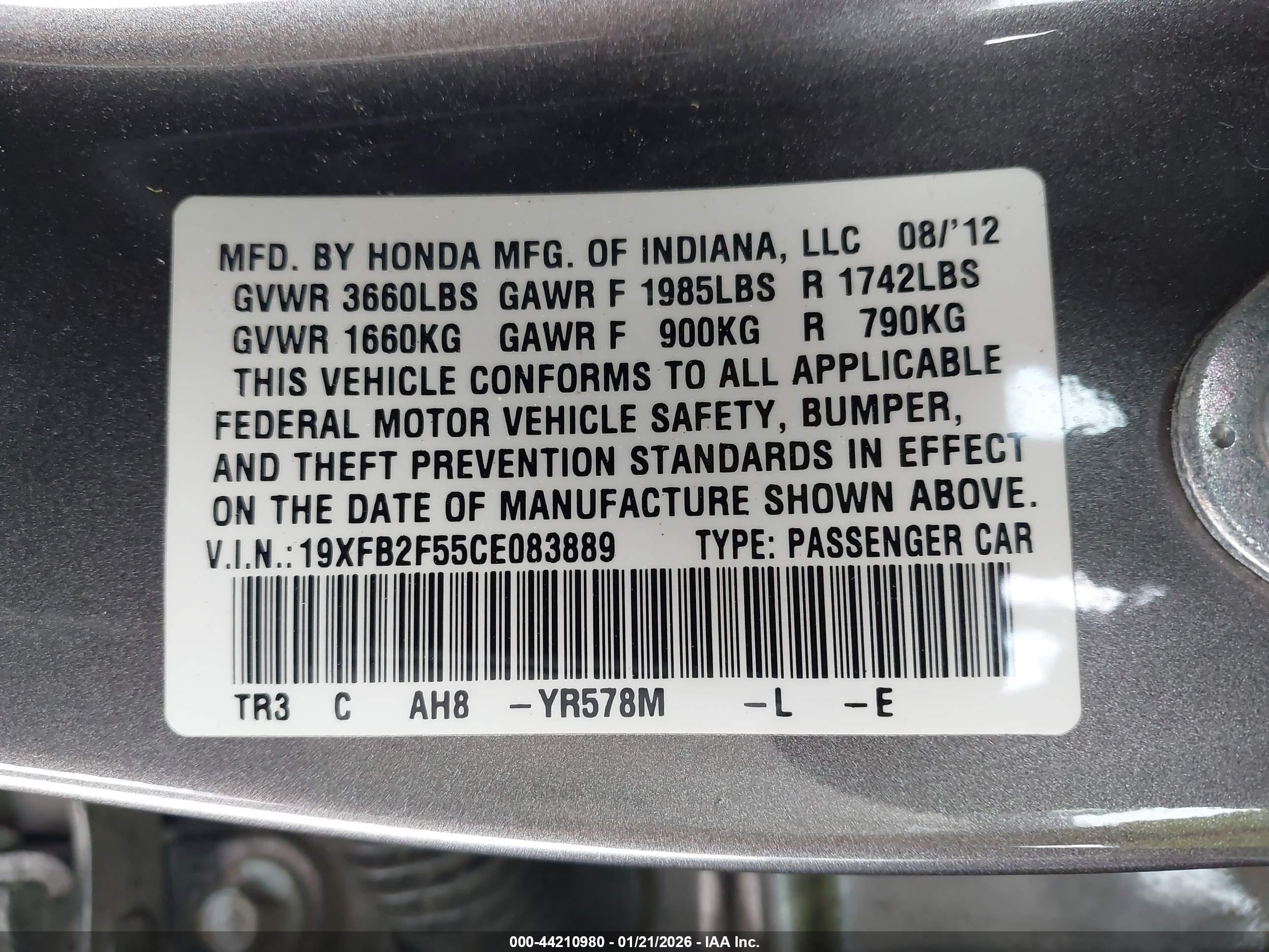 HONDA CIVIC image 9